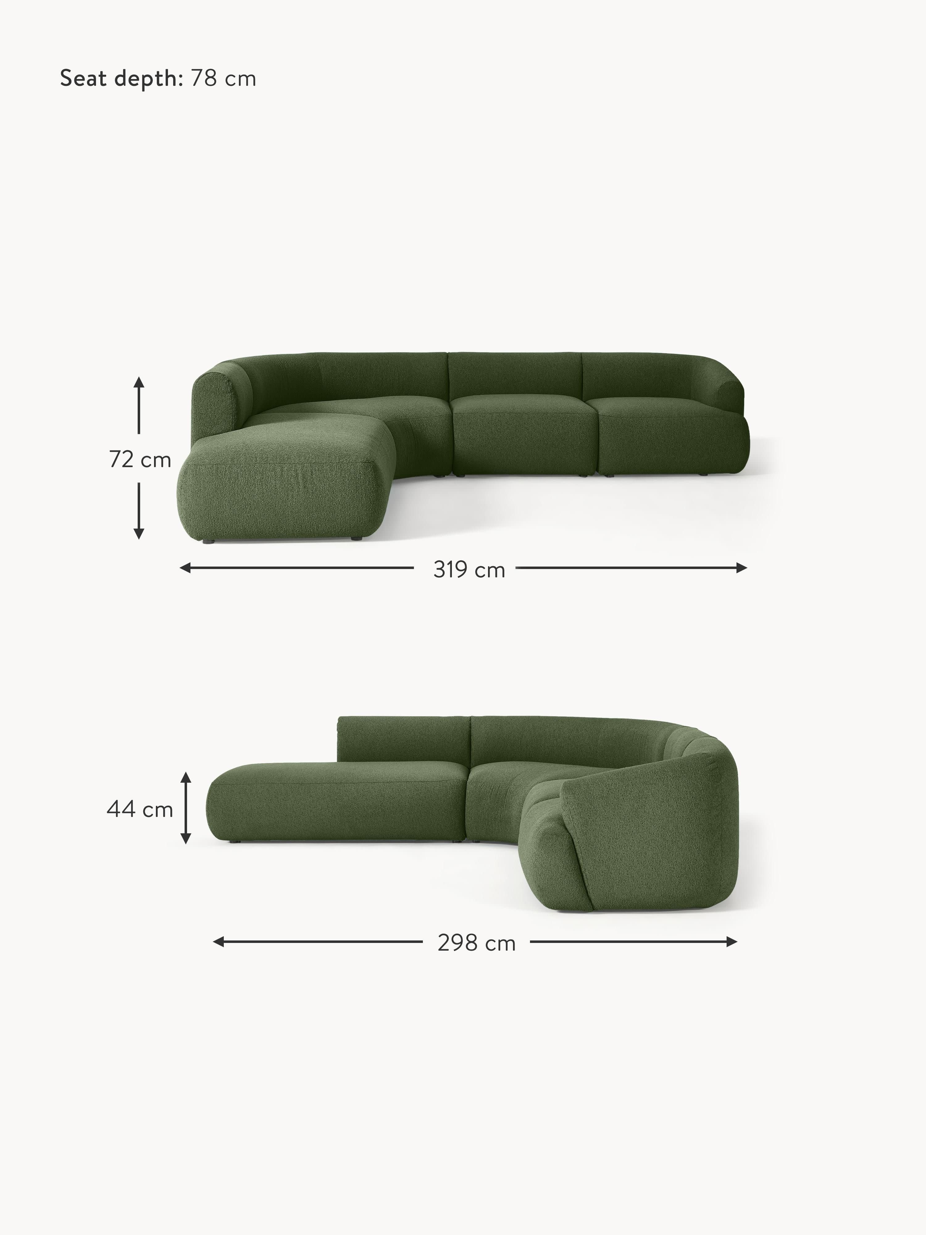Sofia Modular Bouclé Corner Sofa (4-seater)