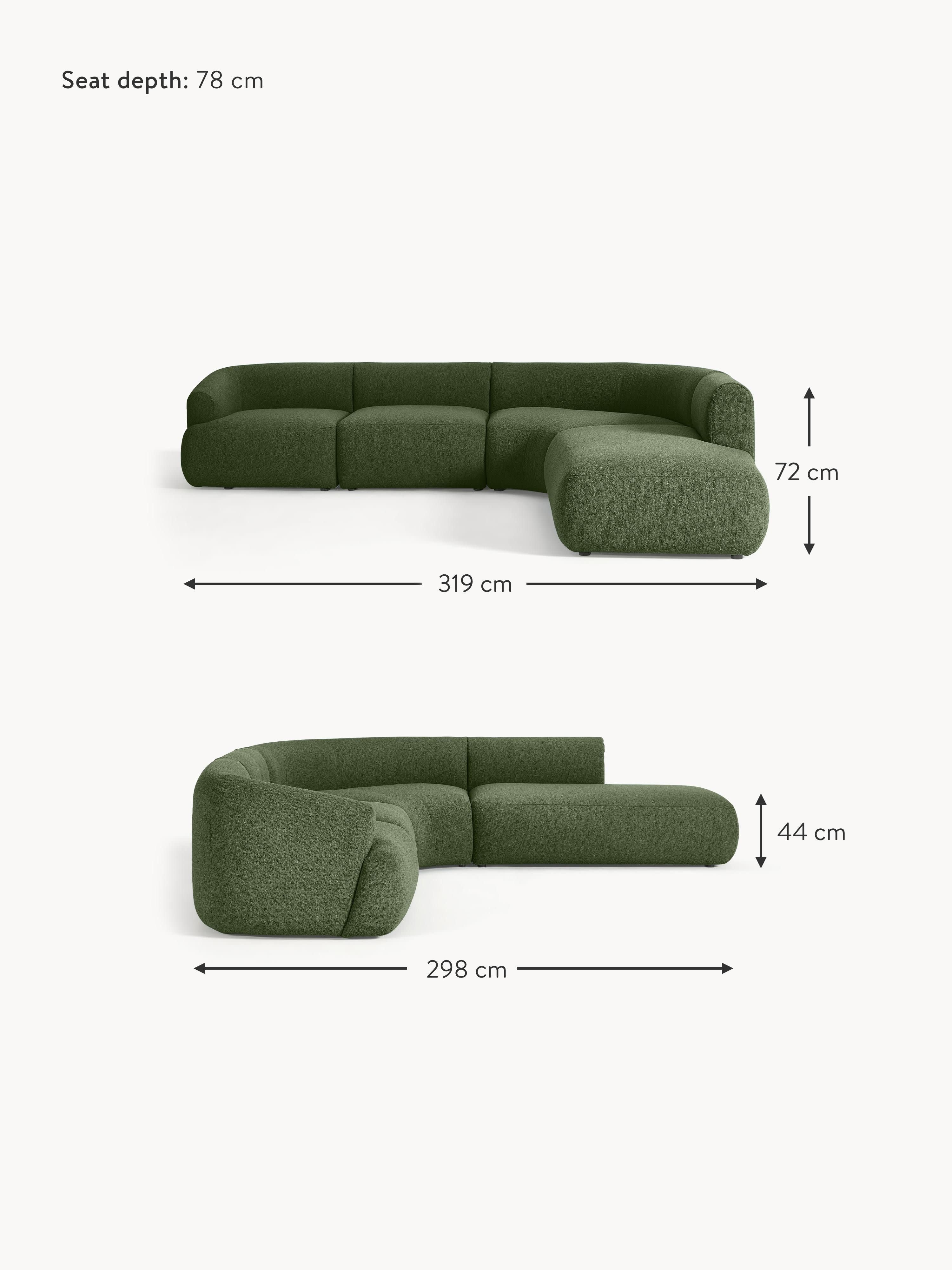 Sofia Modular Bouclé Corner Sofa (4-seater)
