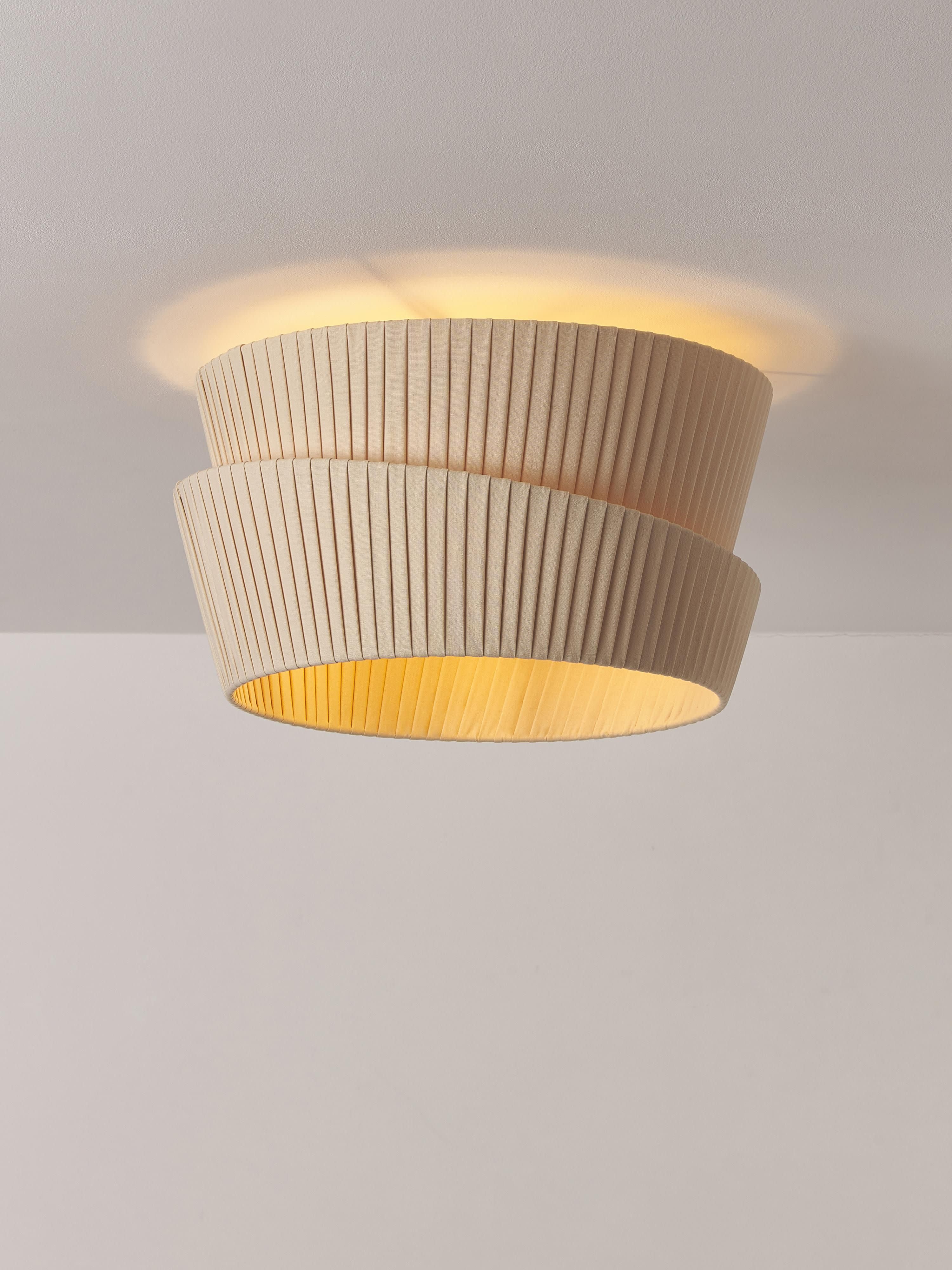 Nyla Ceiling Lamp with An Asymmetrical Lampshade