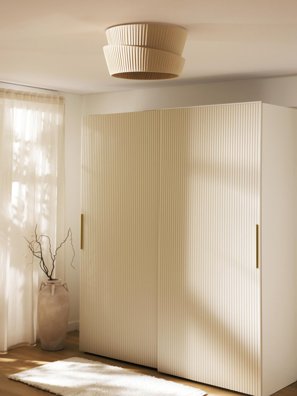 Nyla Ceiling Lamp with An Asymmetrical Lampshade
