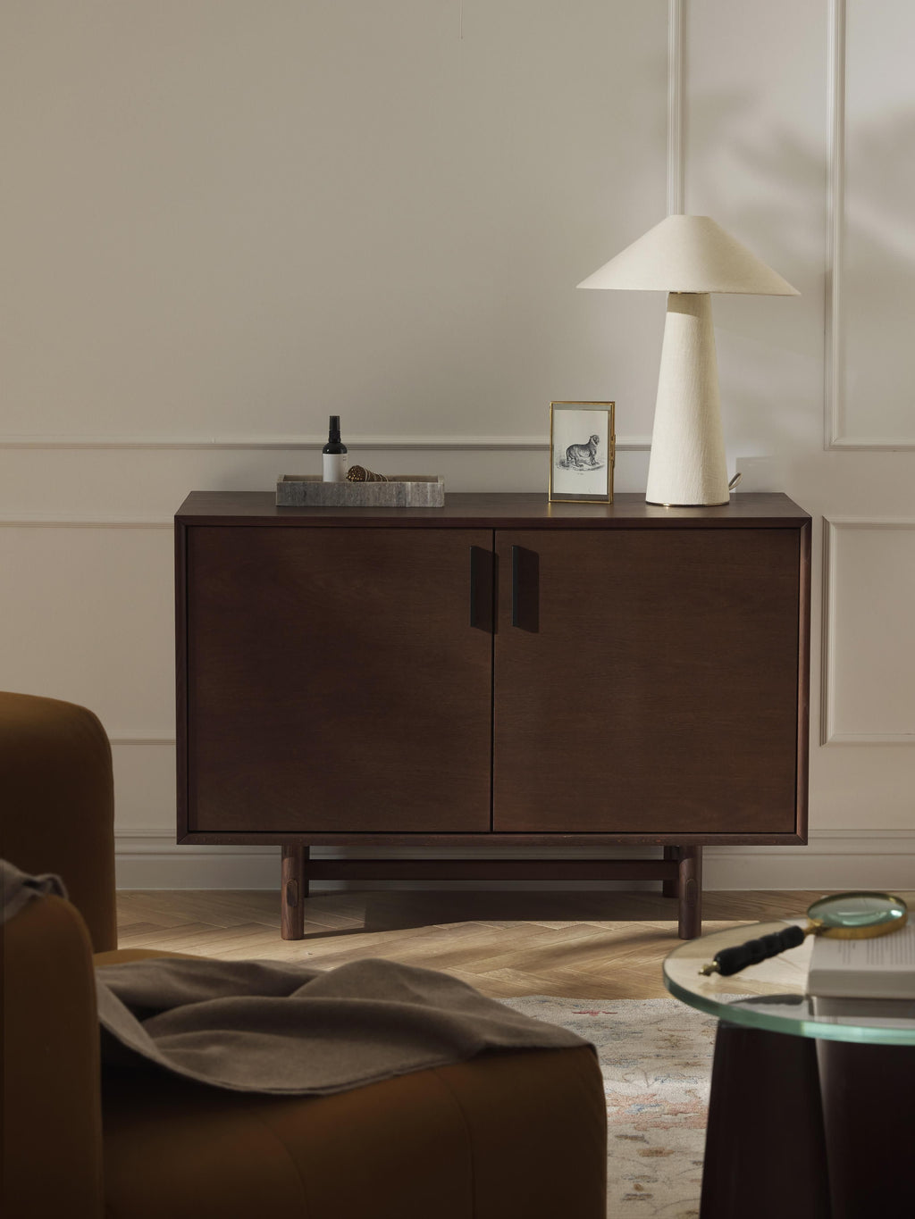Diana Small Oak Wood Sideboard