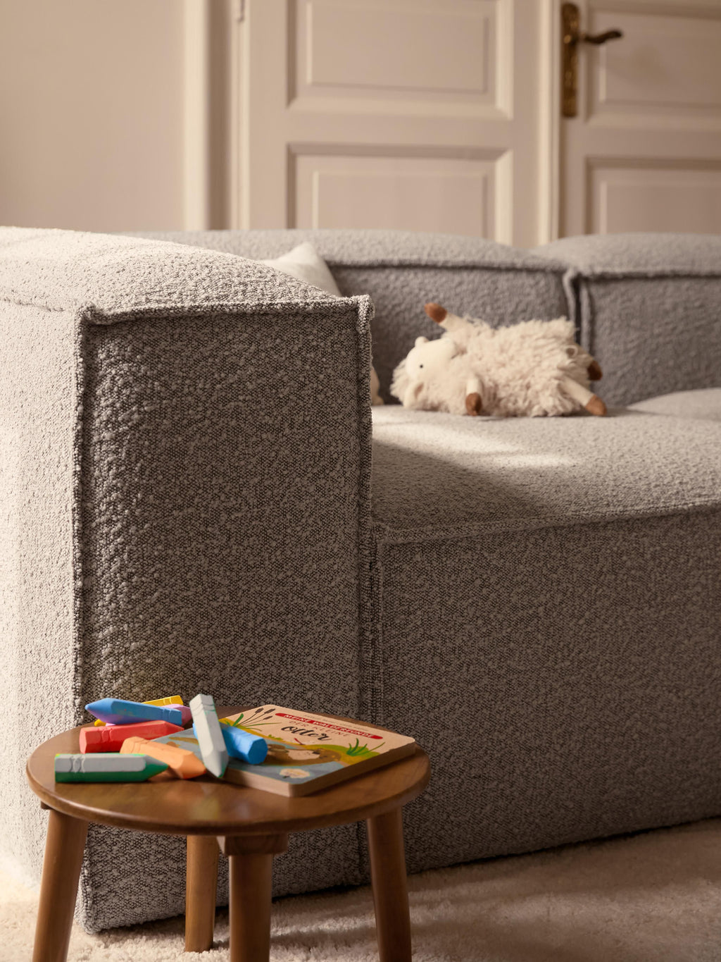 Lennon Bouclé Modular Sofa (4-seater)