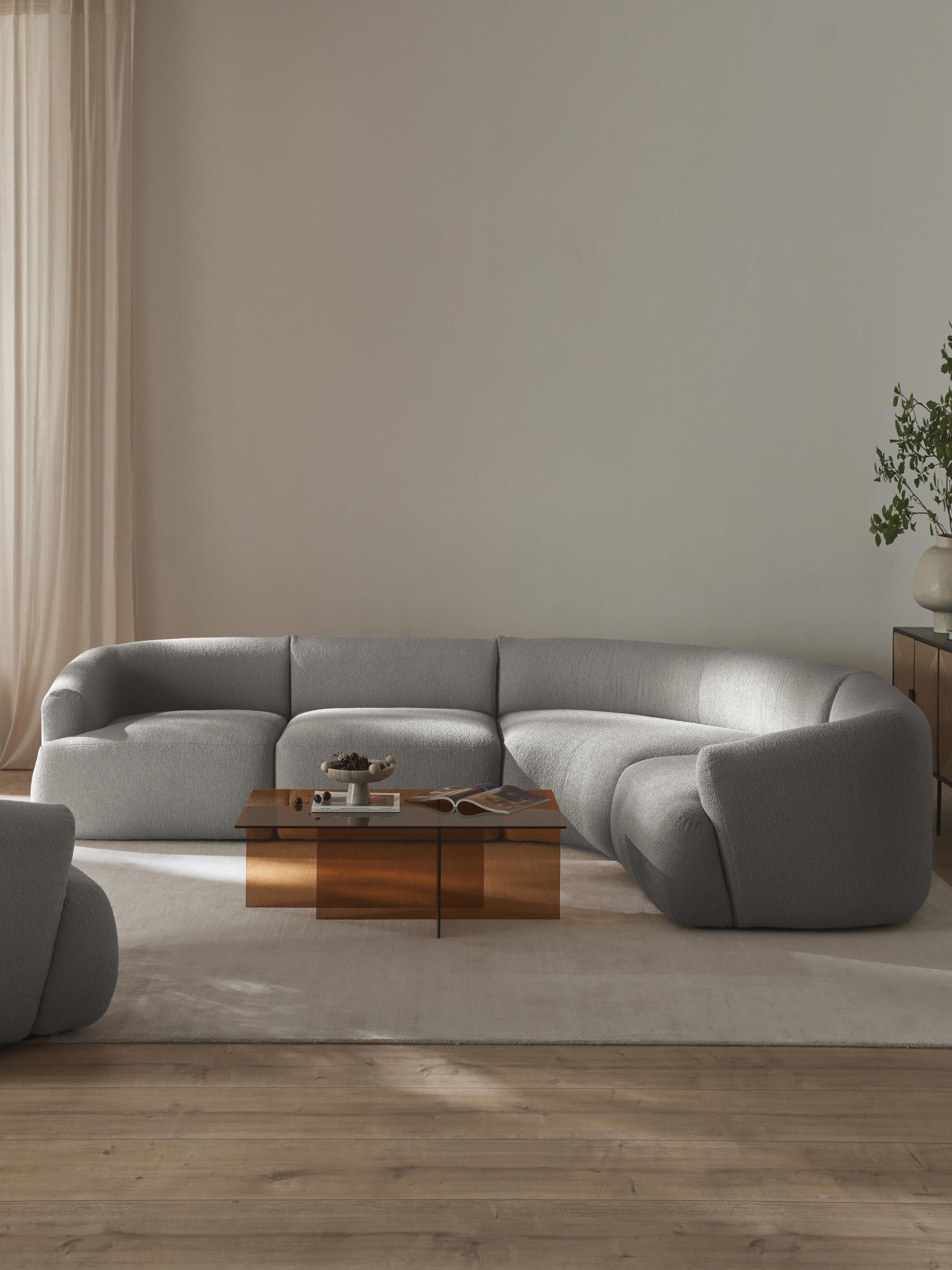 Sofia Modular Bouclé Corner Sofa (4-seater)