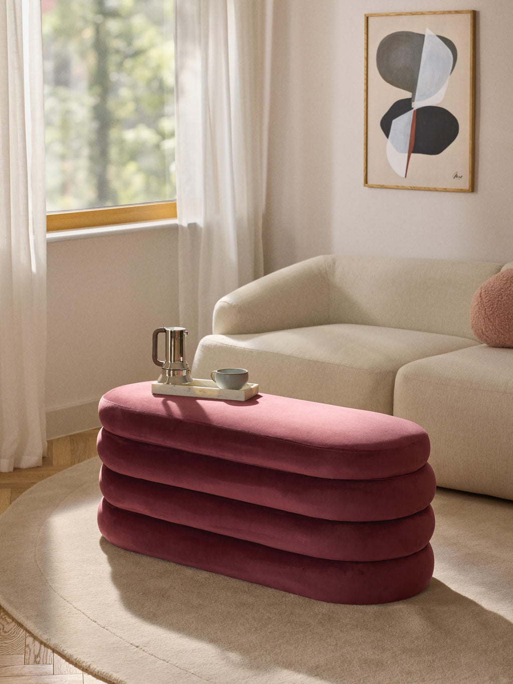 Alto Velvet Upholstered Bench with Storage Space