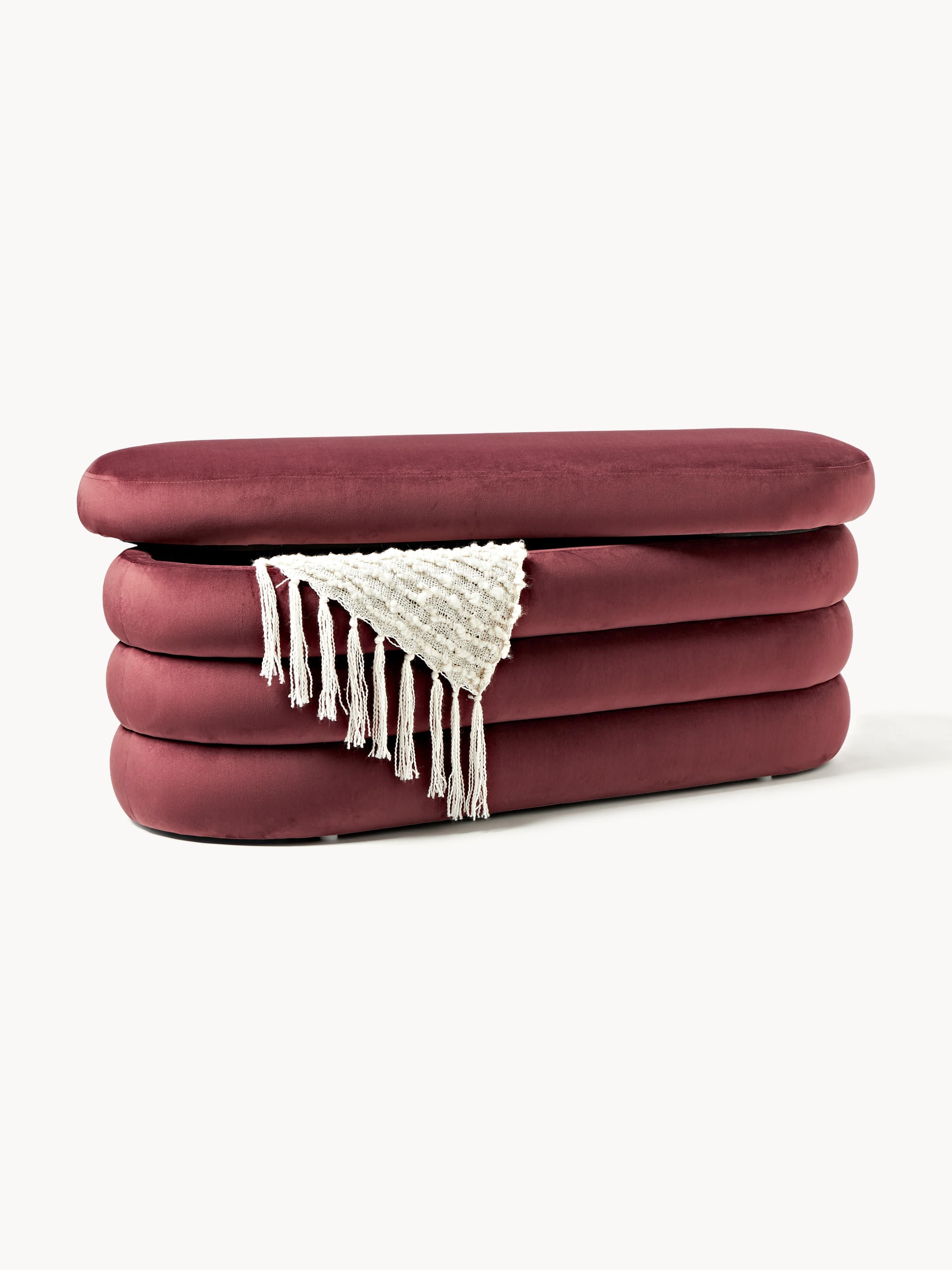 Alto Velvet Upholstered Bench with Storage Space