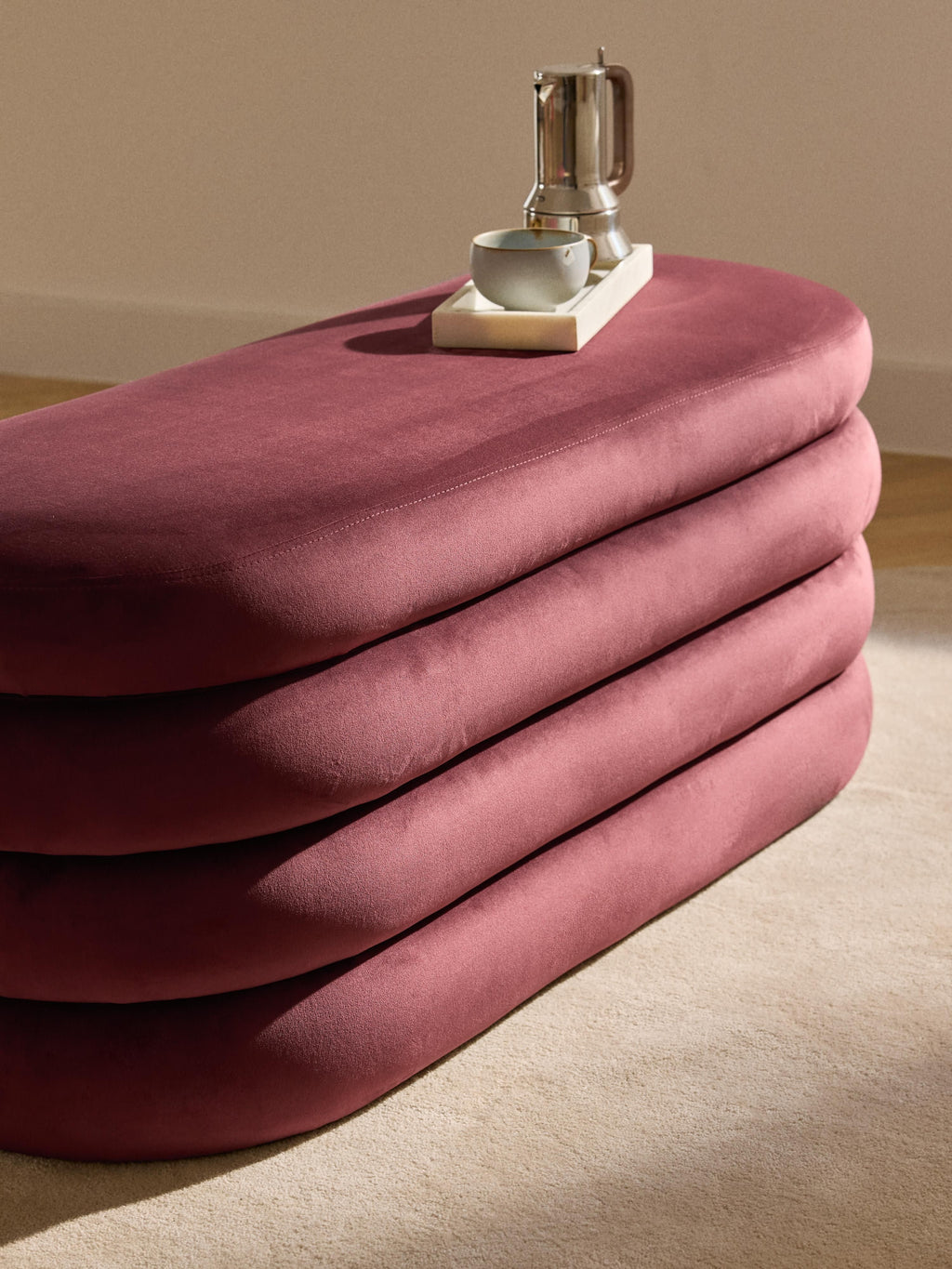 Alto Velvet Upholstered Bench with Storage Space
