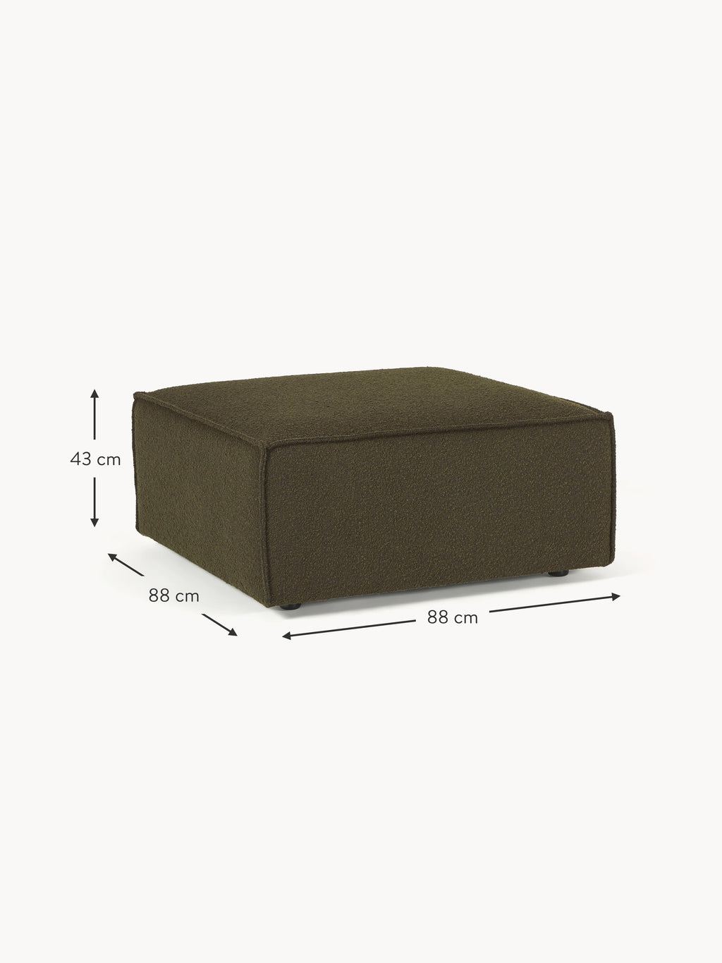Lennon Bouclé Ottoman