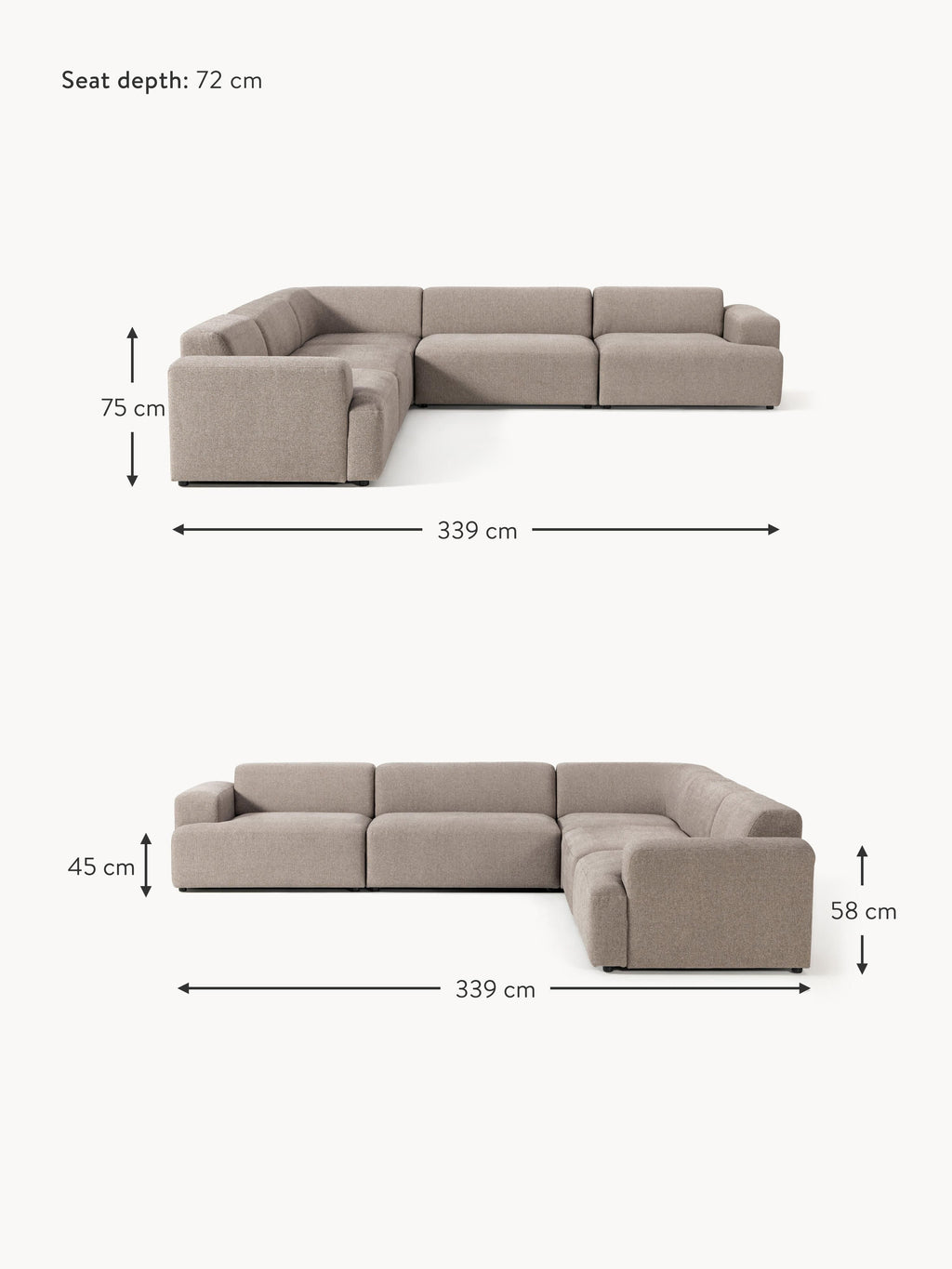 Melva Corner Sofa (4-seater)