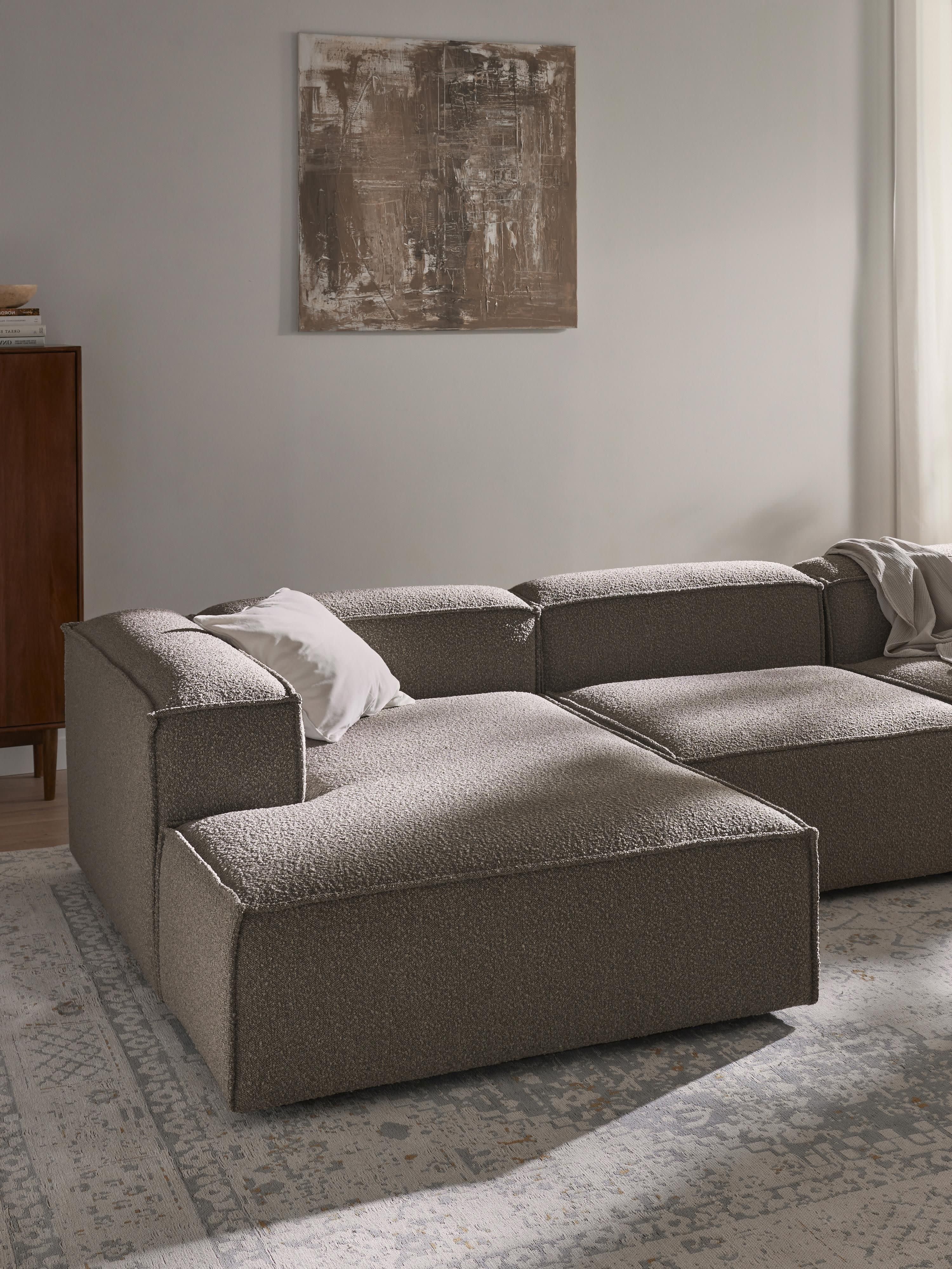 Lennon Bouclé Modular Corner Sofa (4-seater)