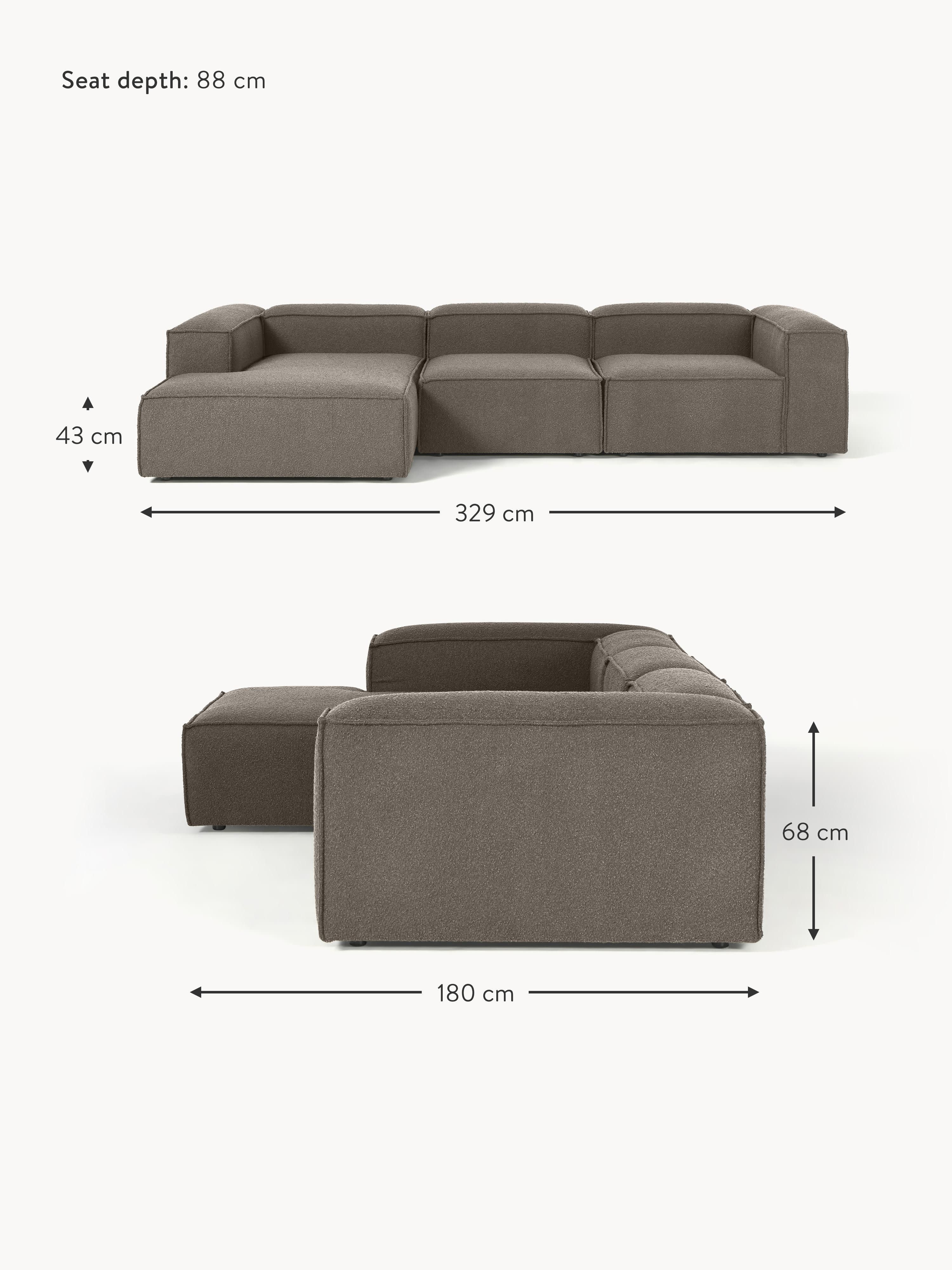 Lennon Bouclé Modular Corner Sofa (4-seater)