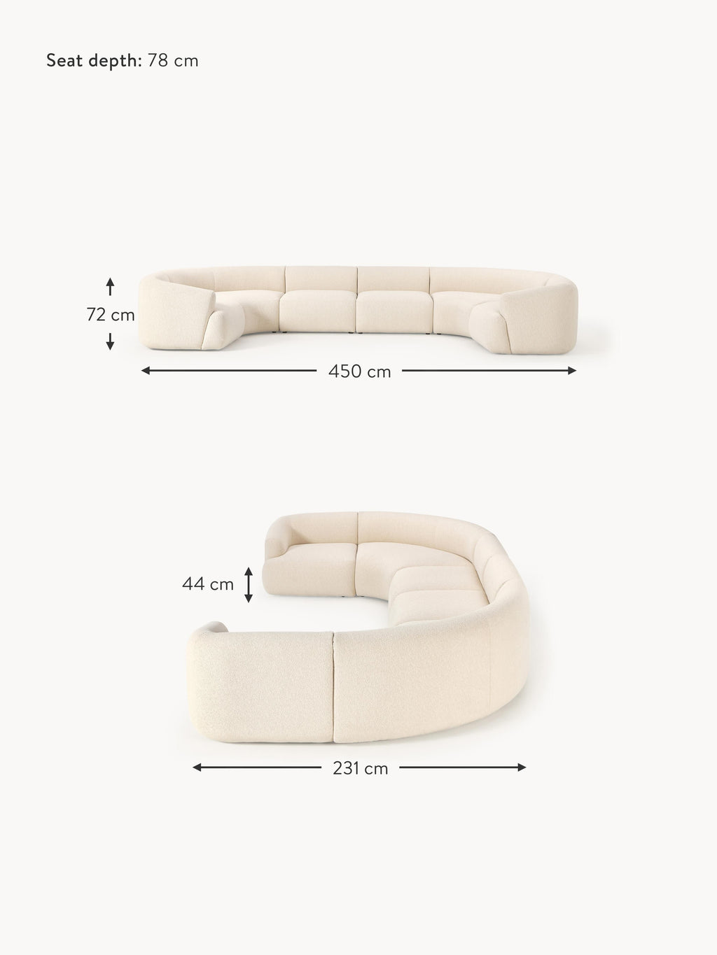 Sofia XL Modular Bouclé Sofa