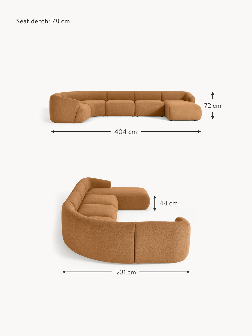 Sofia XL Modular Bouclé Sofa