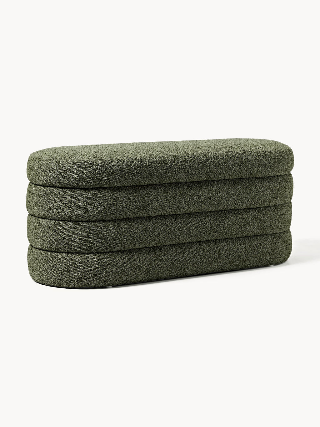 Gallery image 1 - Bouclé Upholstered Bench Alto with Storage Space