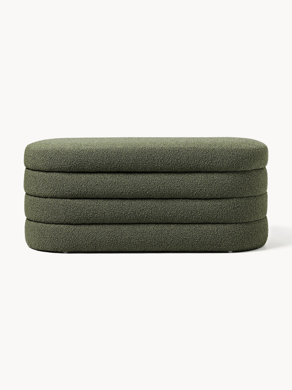 Alto Bouclé Upholstered Bench with Storage Space