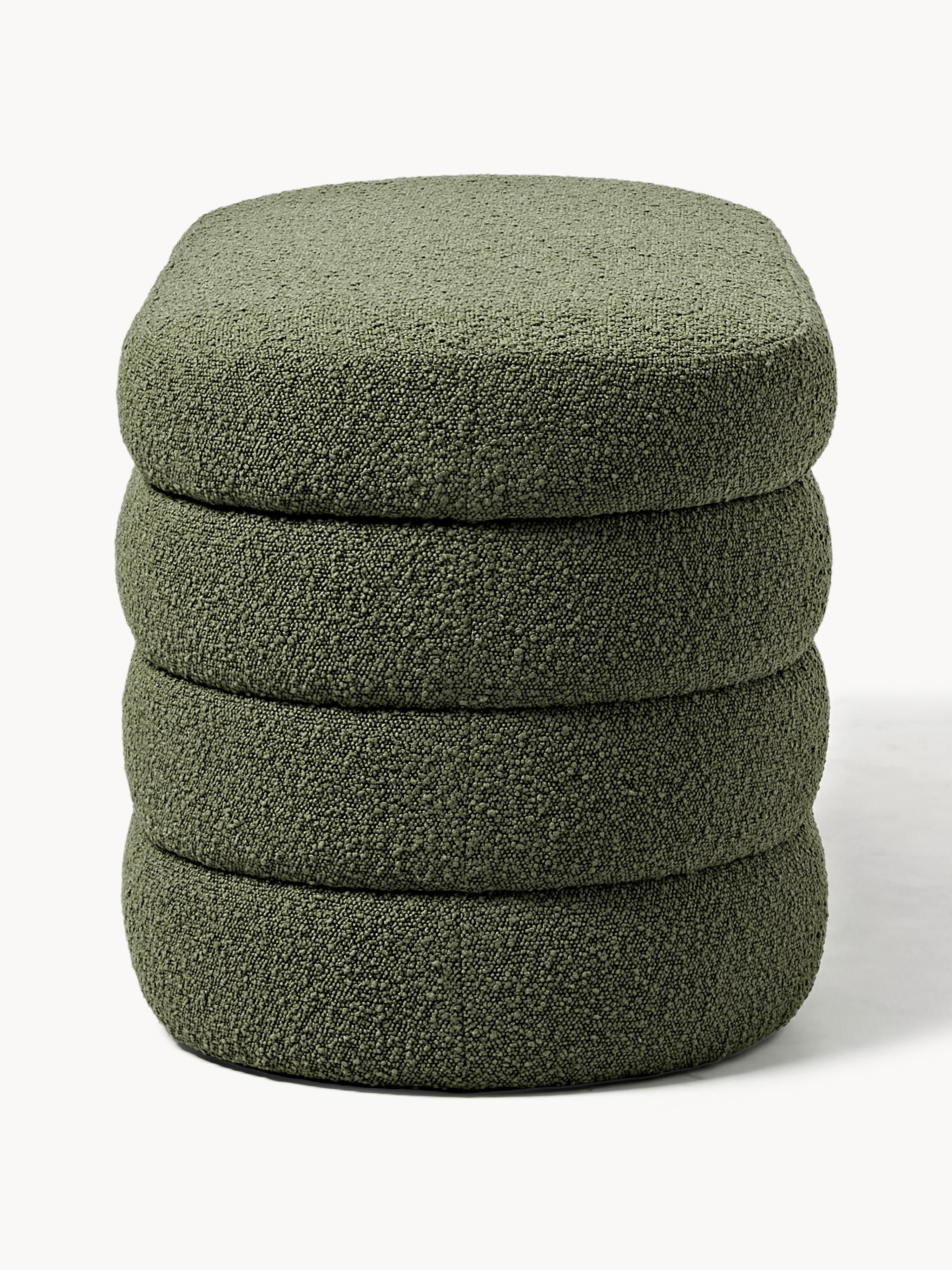Alto Bouclé Upholstered Bench with Storage Space