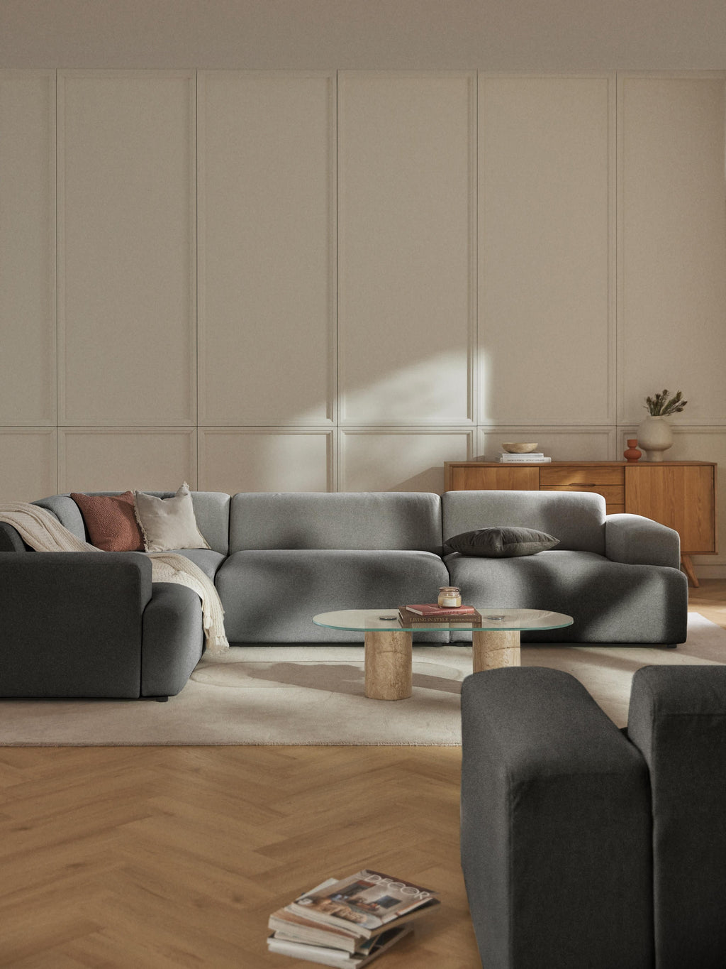 Melva Large Corner Sofa (4-seater)