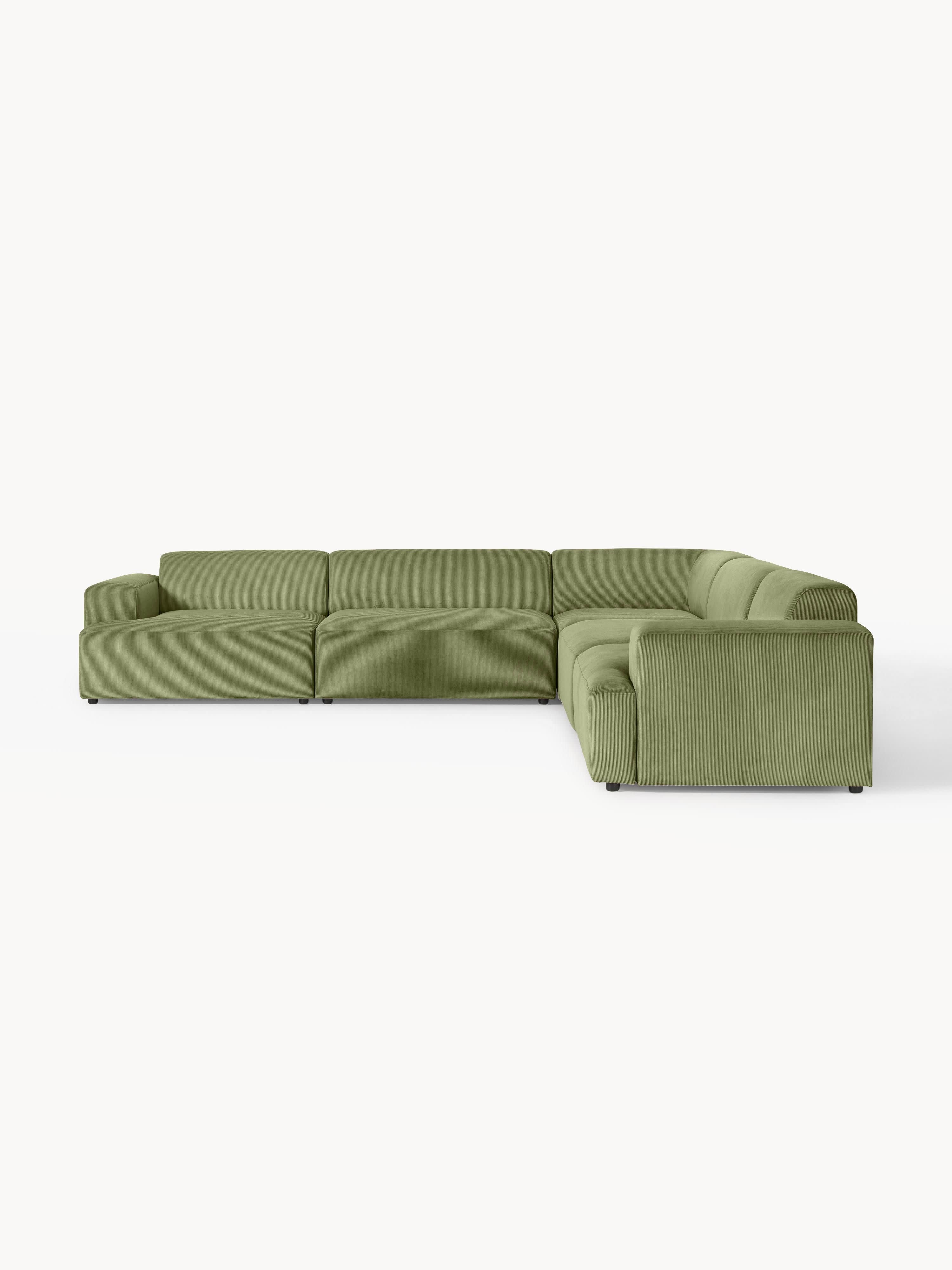 Melva Corduroy Corner Sofa (4-seater)
