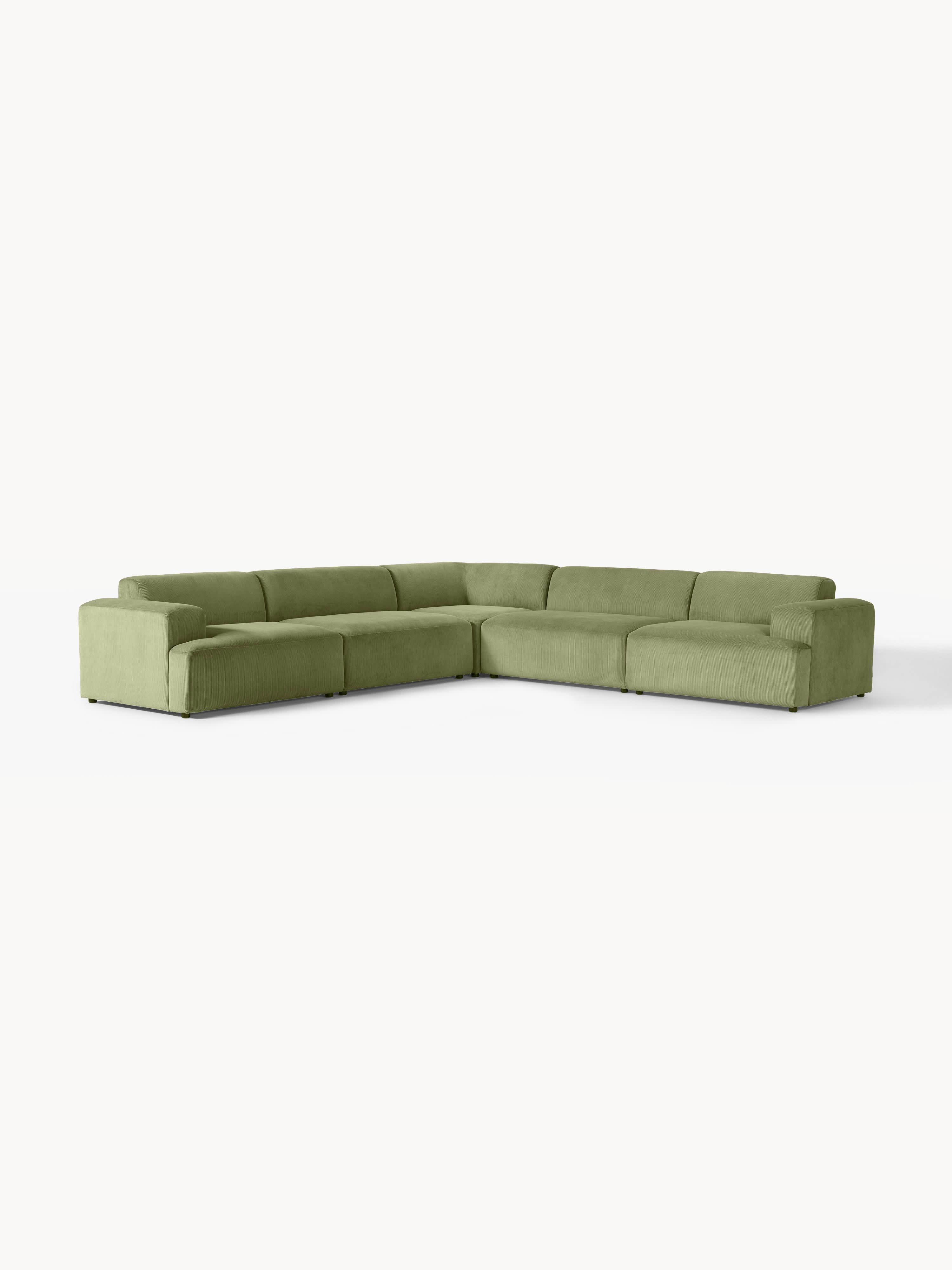 Melva Corduroy Corner Sofa (4-seater)