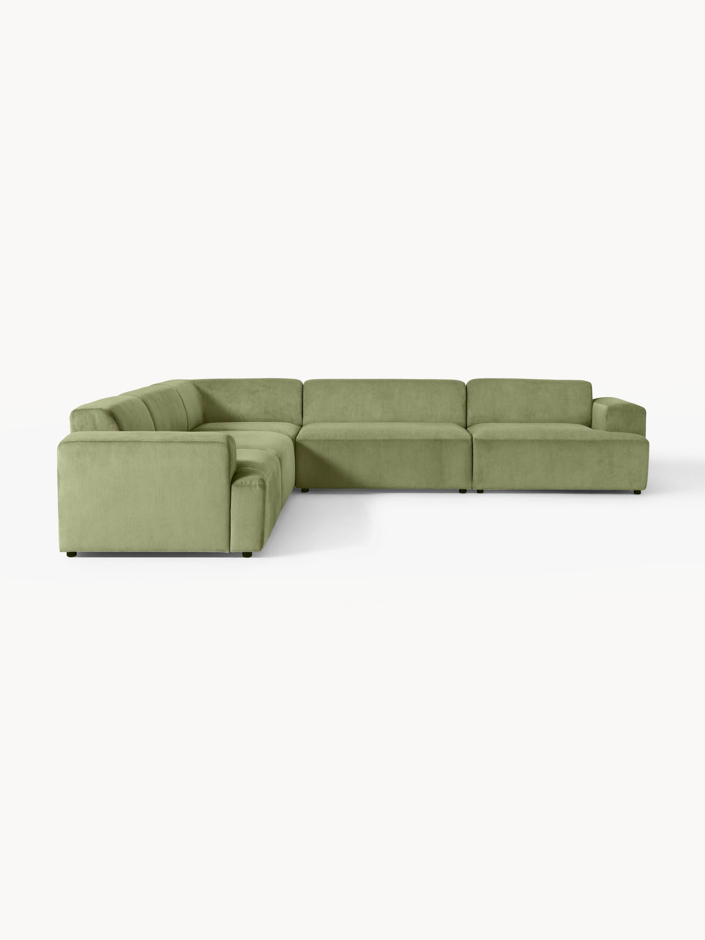 Melva Corduroy Corner Sofa (4-seater)