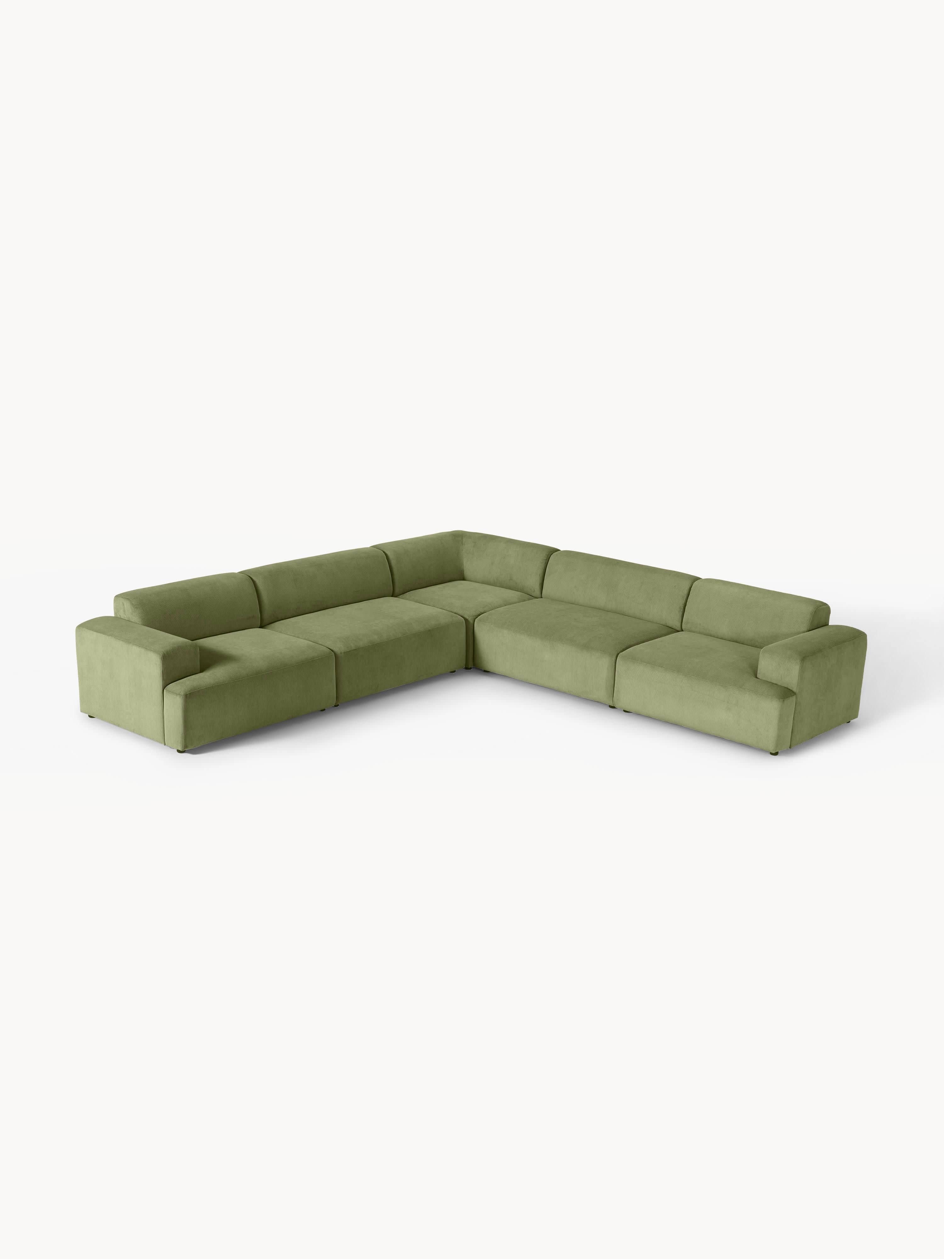 Melva Corduroy Corner Sofa (4-seater)
