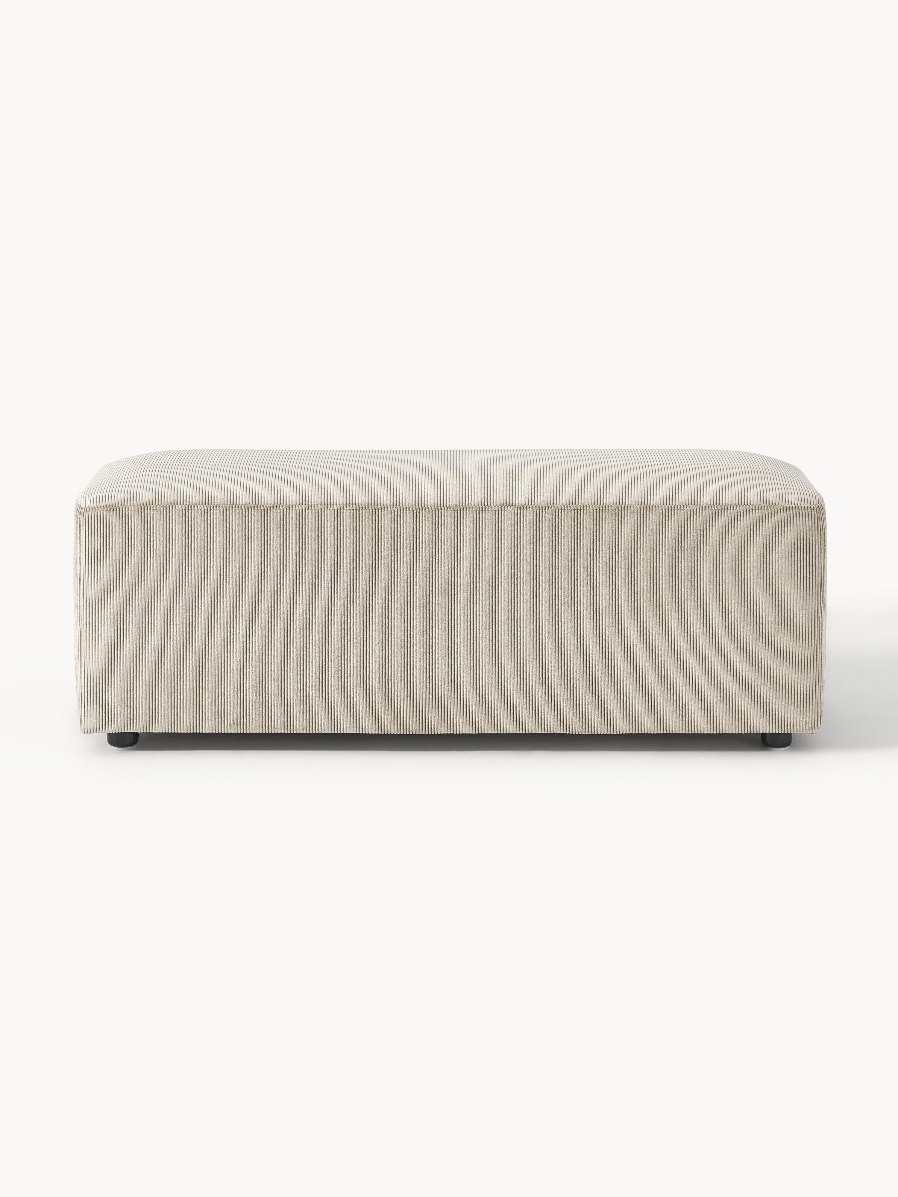Melva XL Corduroy Ottoman, W 116 x D 42 cm