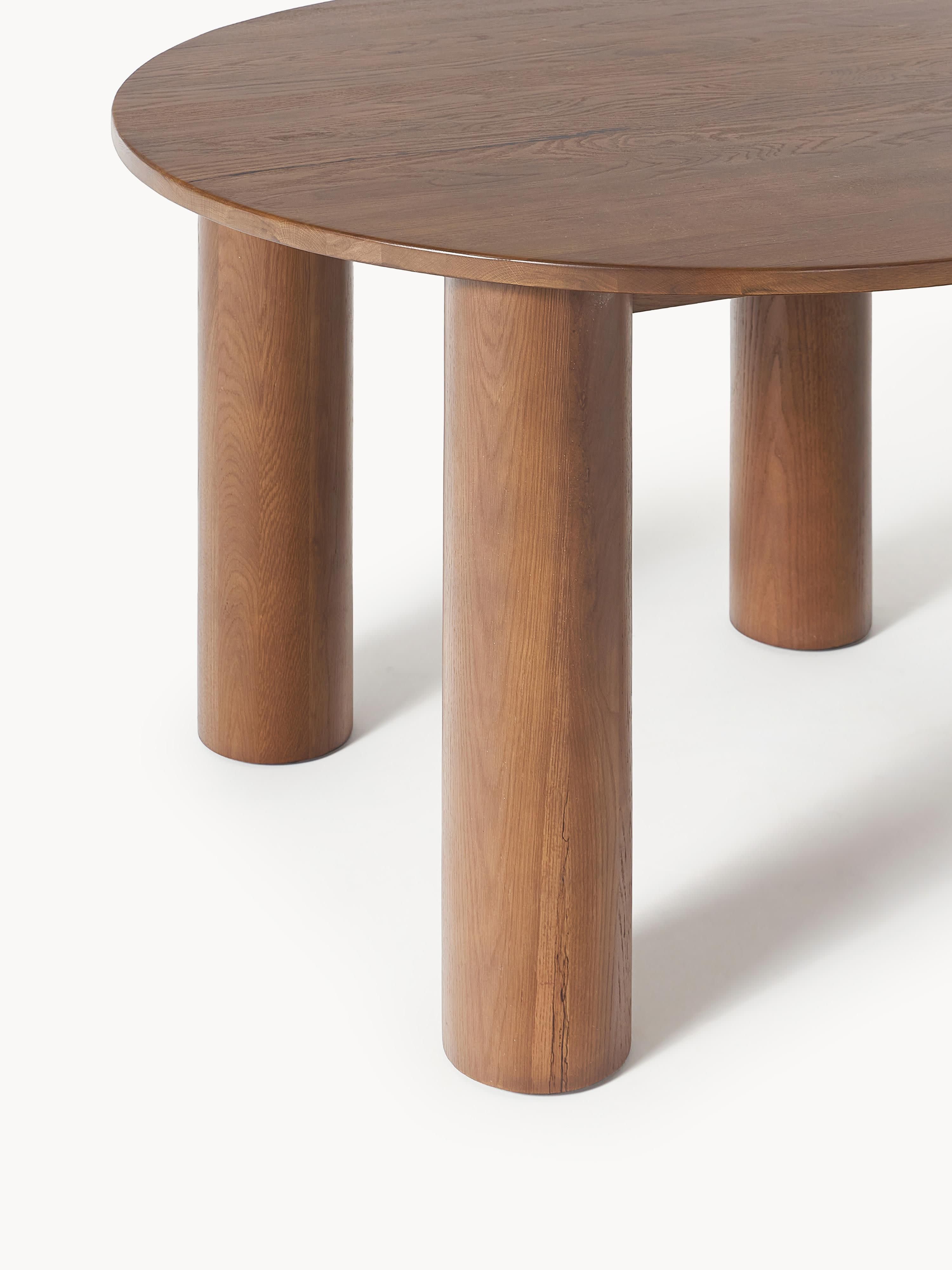 Ohana Round Oak Wood Dining Table, Ø 120 cm