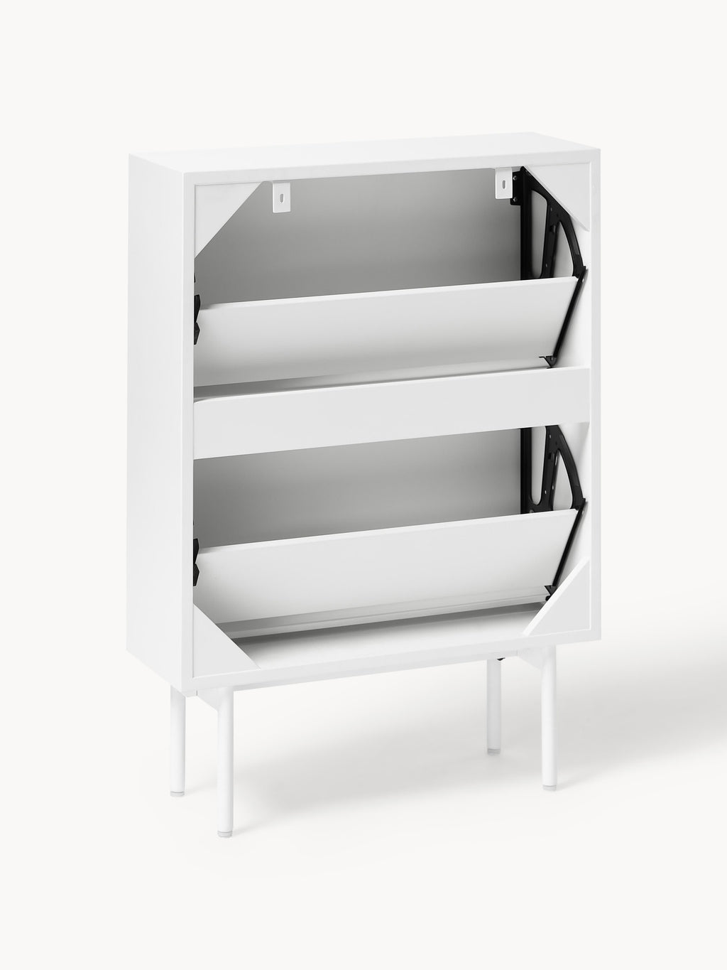 Elona Wooden Shoe Cupboard with Folding Shelves