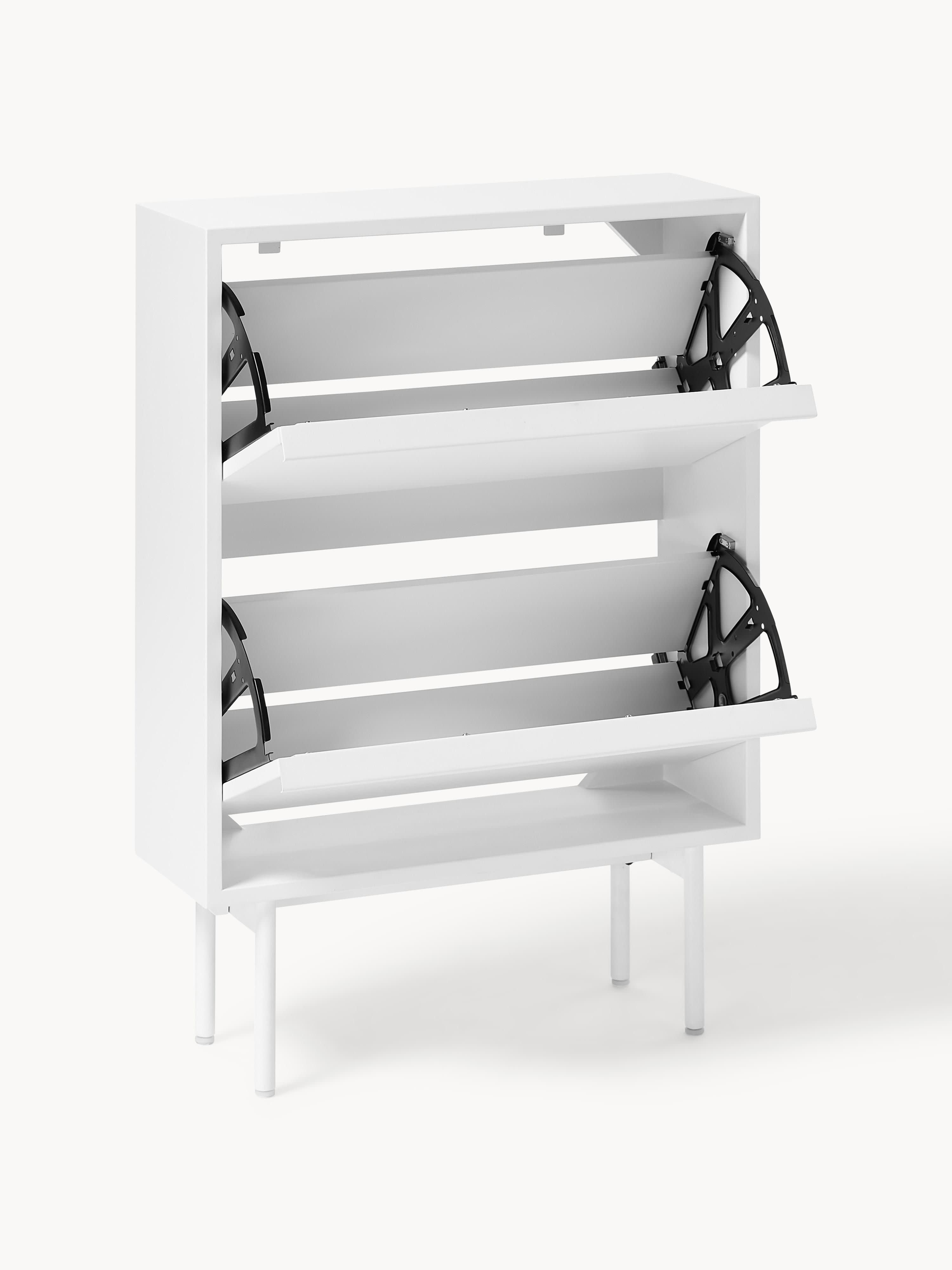 Elona Wooden Shoe Cupboard with Folding Shelves