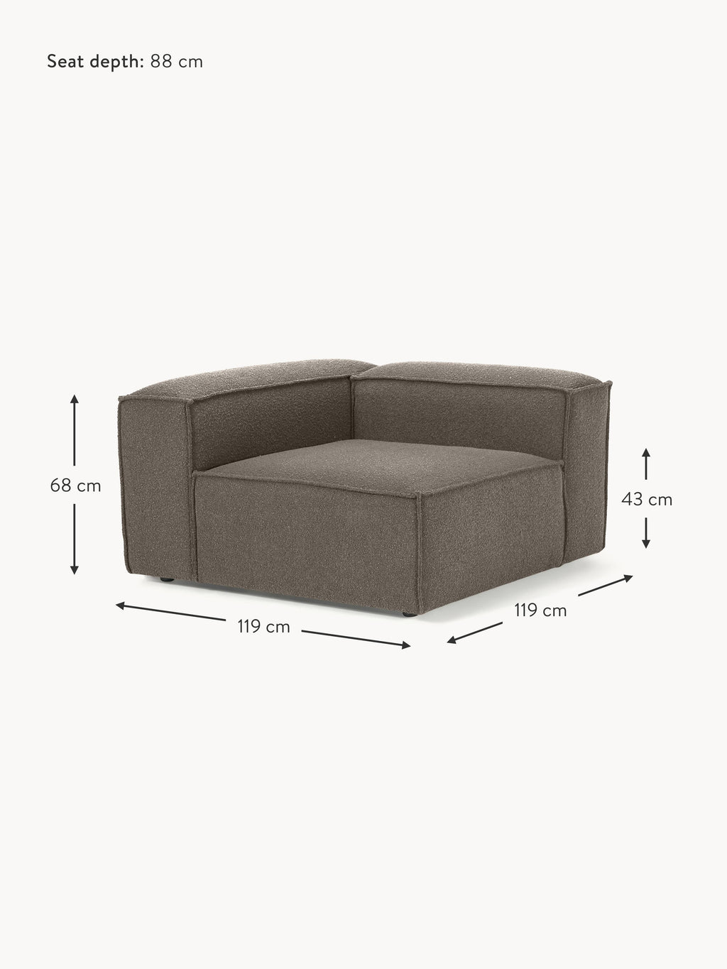 Lennon Bouclé Corner Module