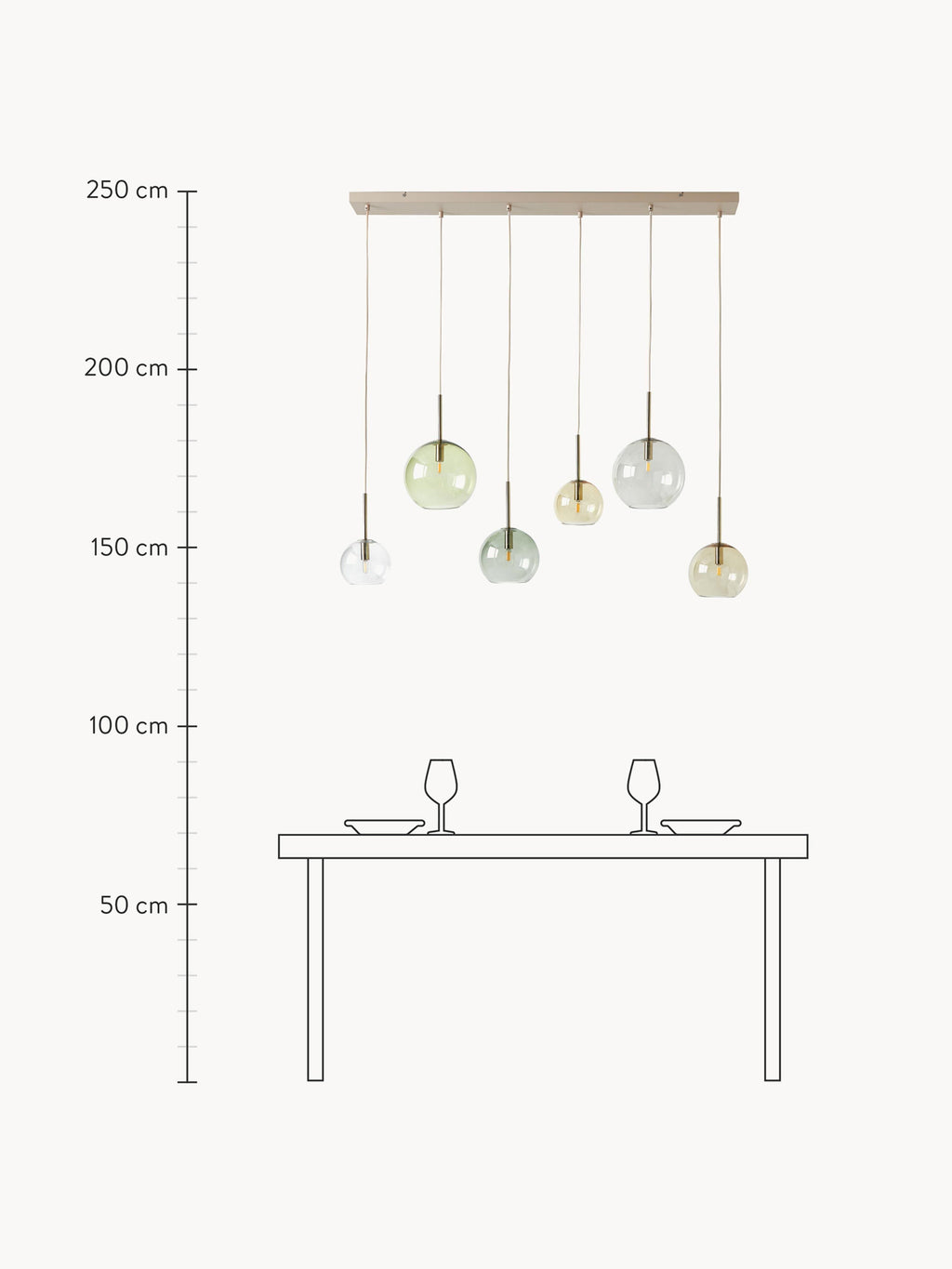 Raquel Large Glass Ball Pendant Light