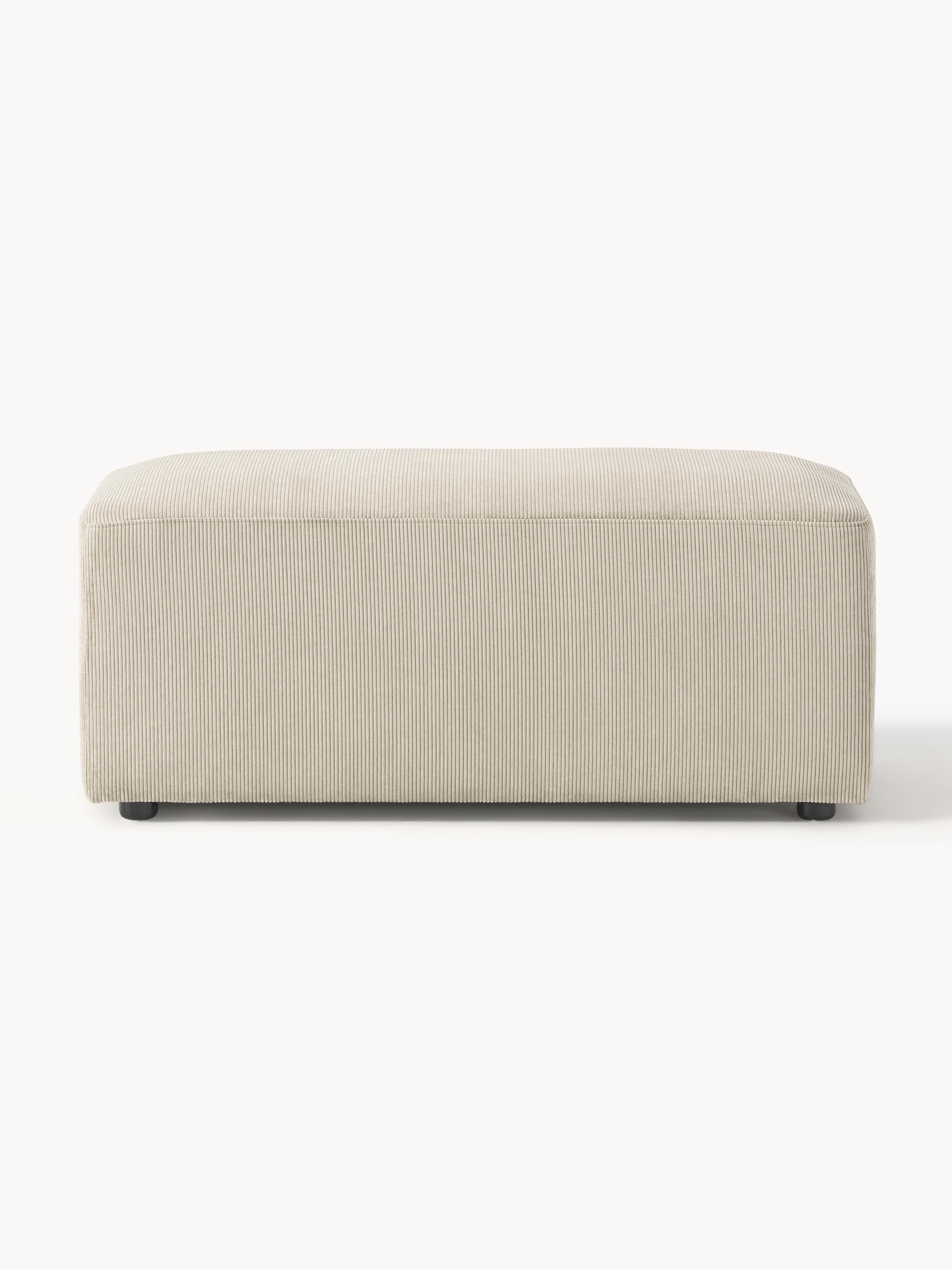 Melva Corduroy Ottoman, W 99 x D 42 cm