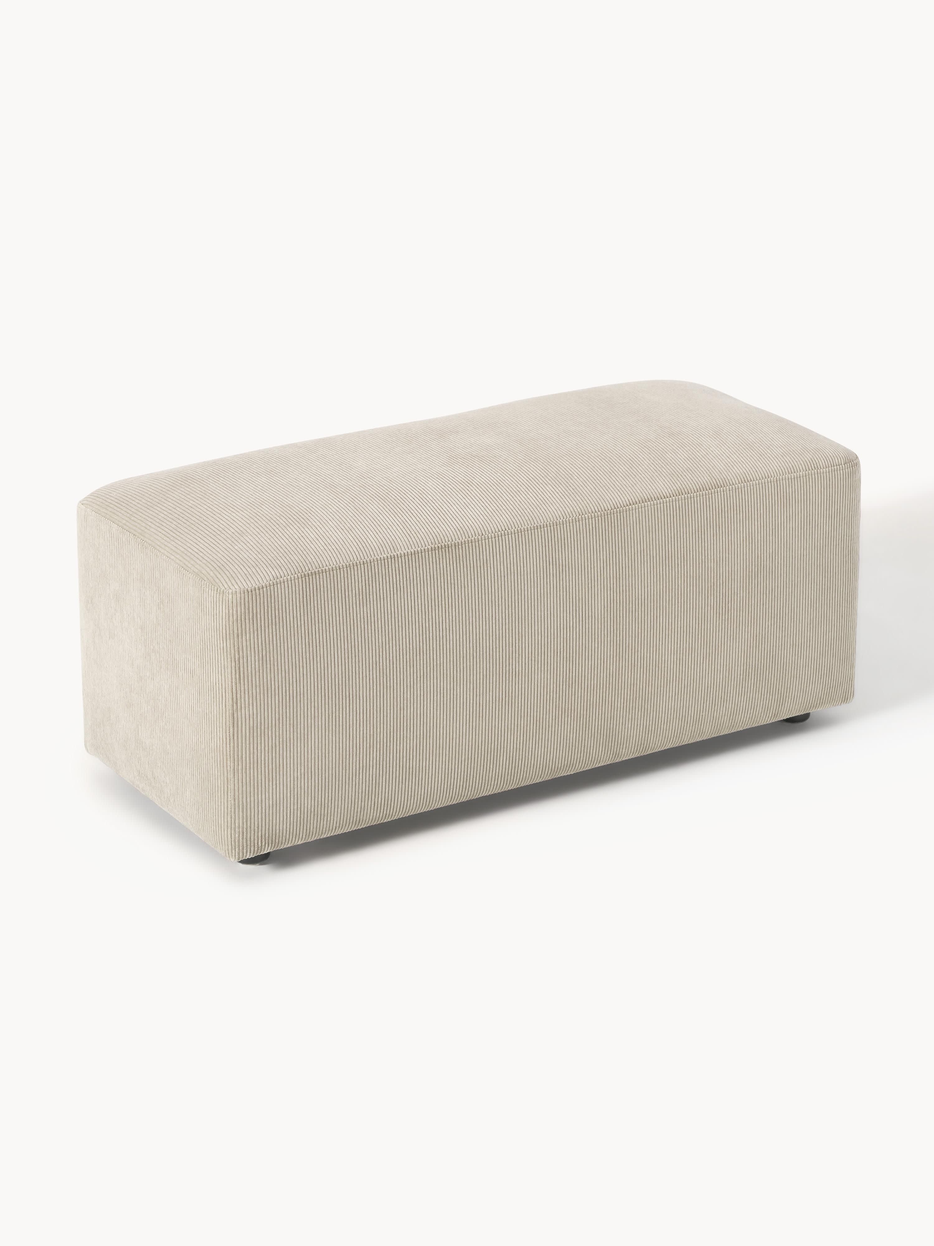 Melva Corduroy Ottoman, W 99 x D 42 cm
