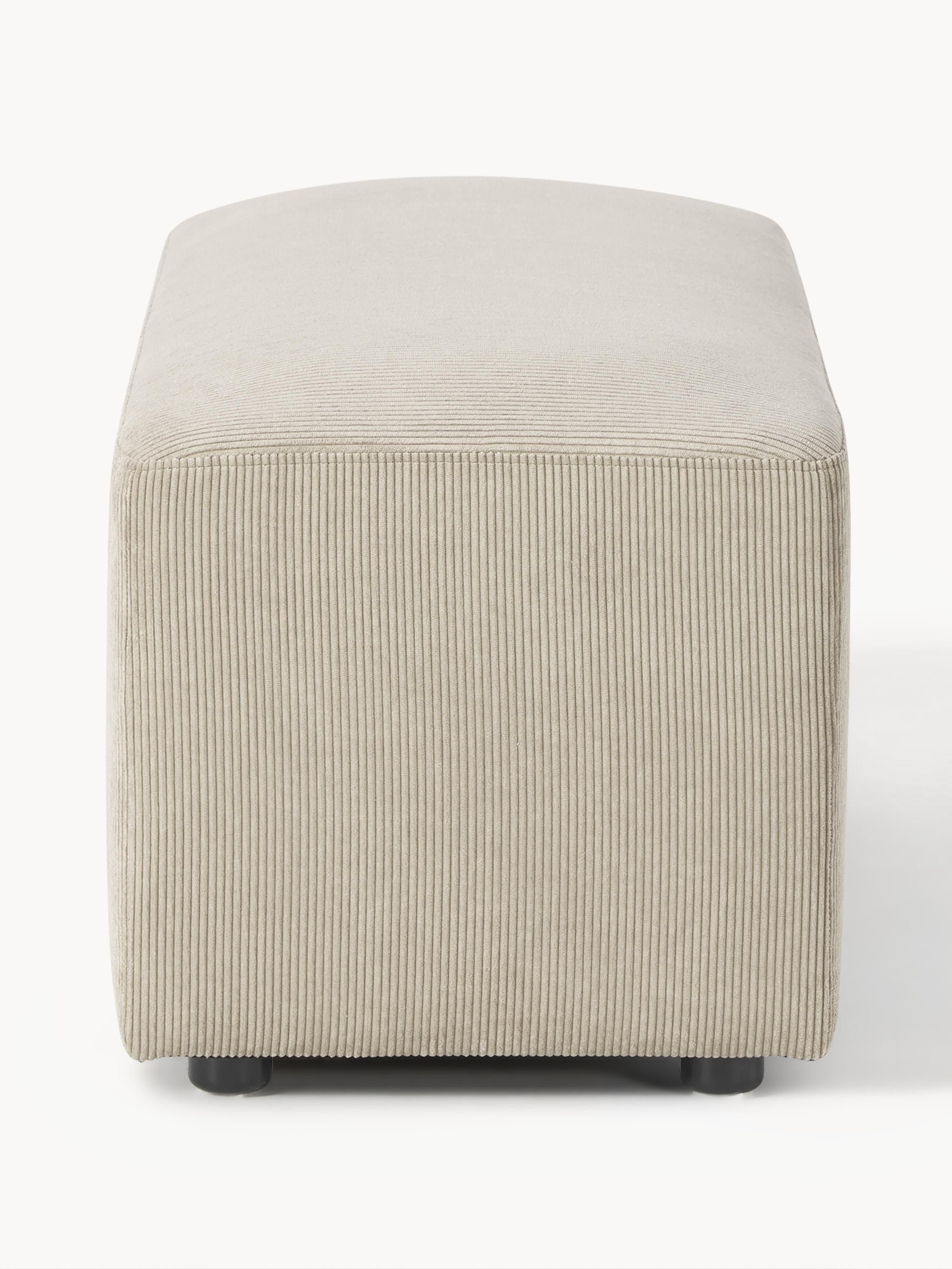 Melva Corduroy Ottoman, W 99 x D 42 cm