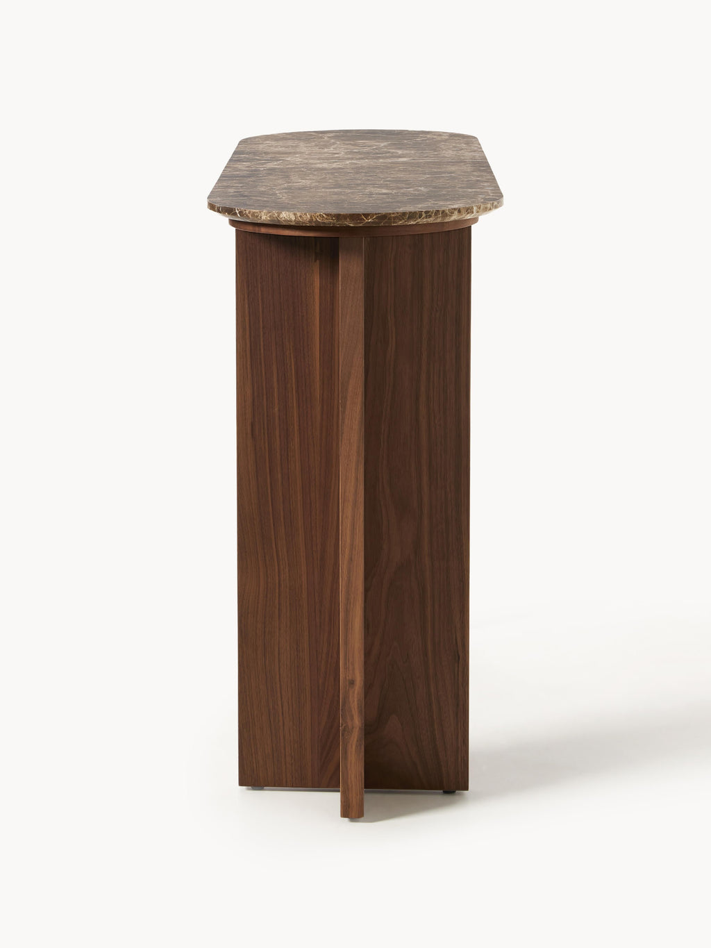 Zumi Wooden Console Table with Marble Top
