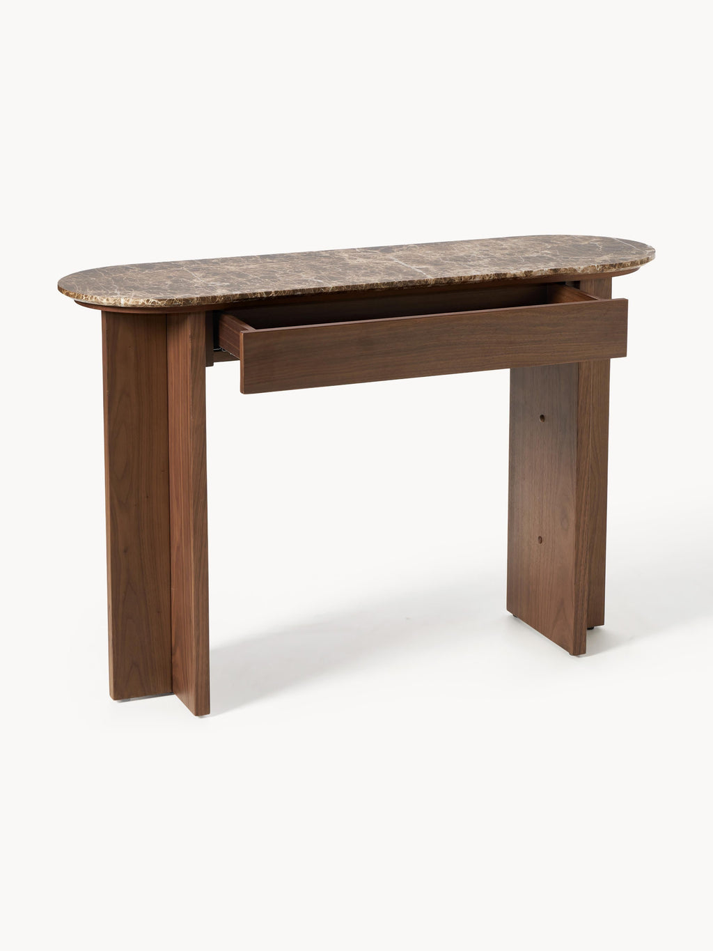 Zumi Wooden Console Table with Marble Top