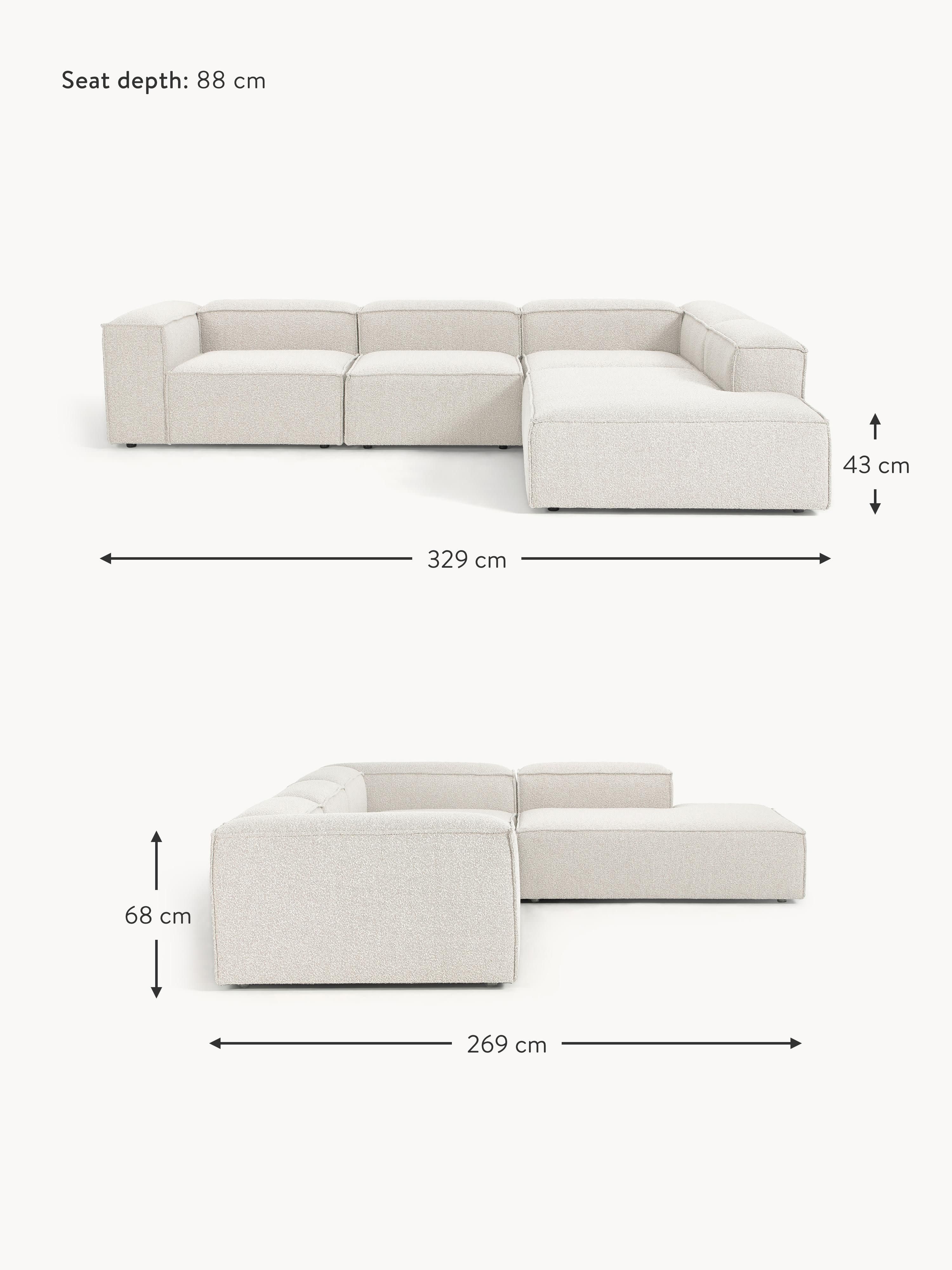 Lennon Bouclé Modular Corner Sofa (4-seater)
