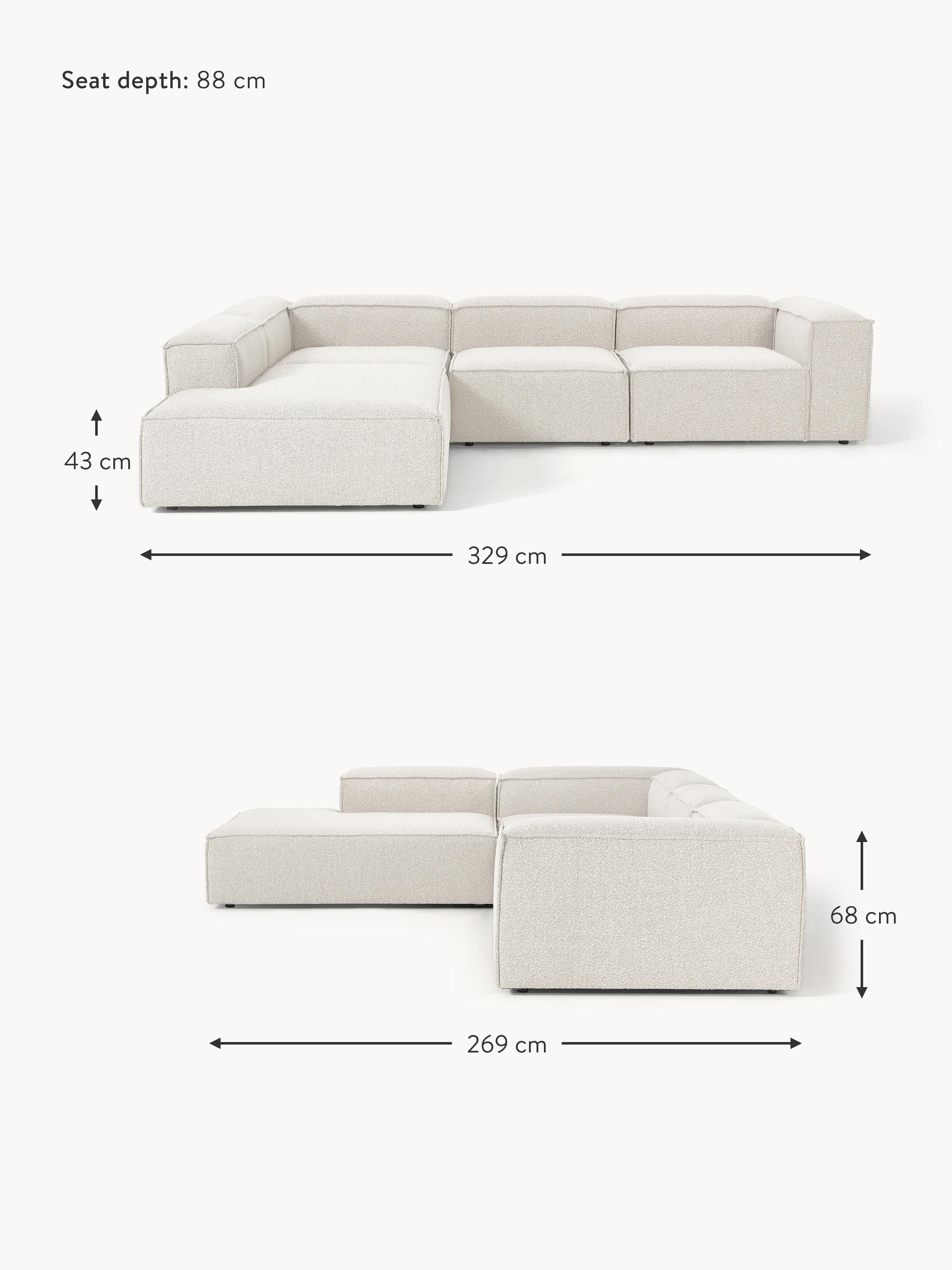 Lennon Bouclé Modular Corner Sofa (4-seater)