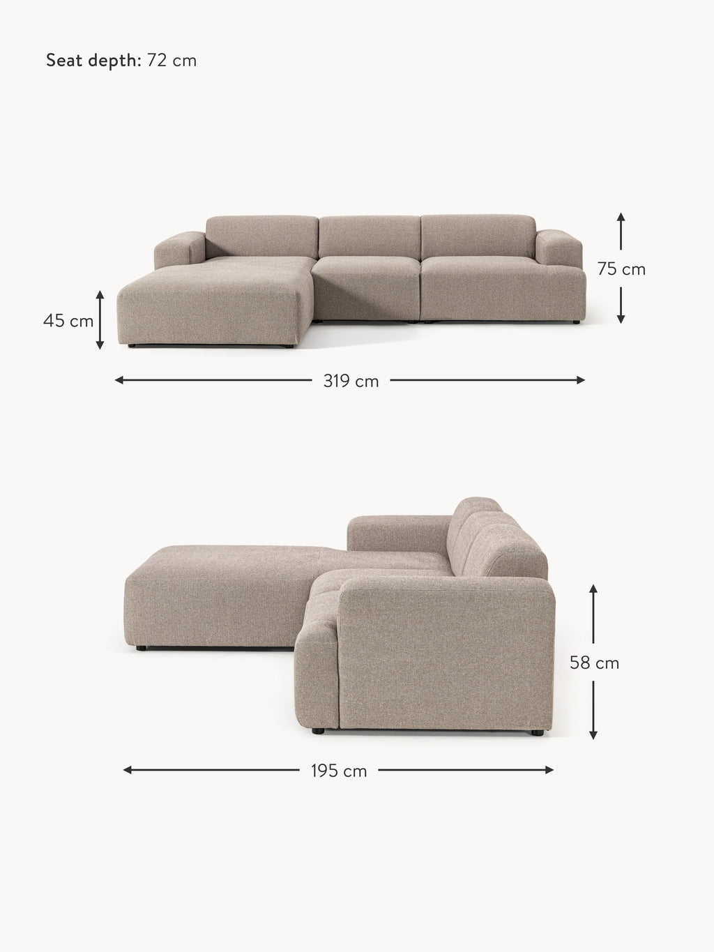 Melva Corner Sofa (4-seater)
