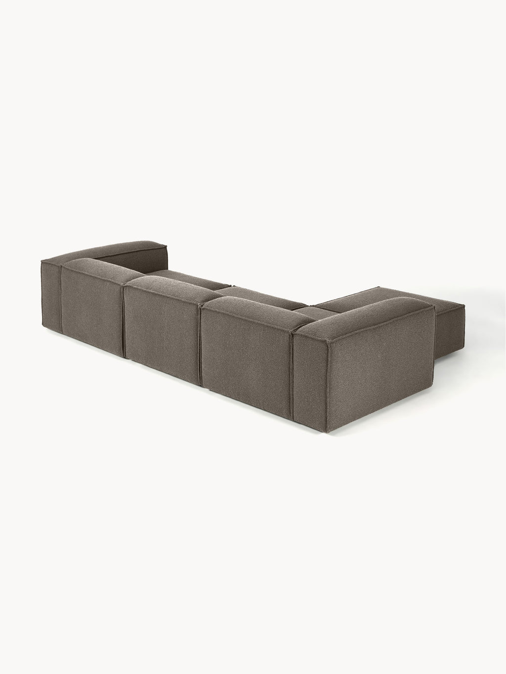 Lennon Bouclé Modular Sofa (4-seater) with Ottoman (left/right)
