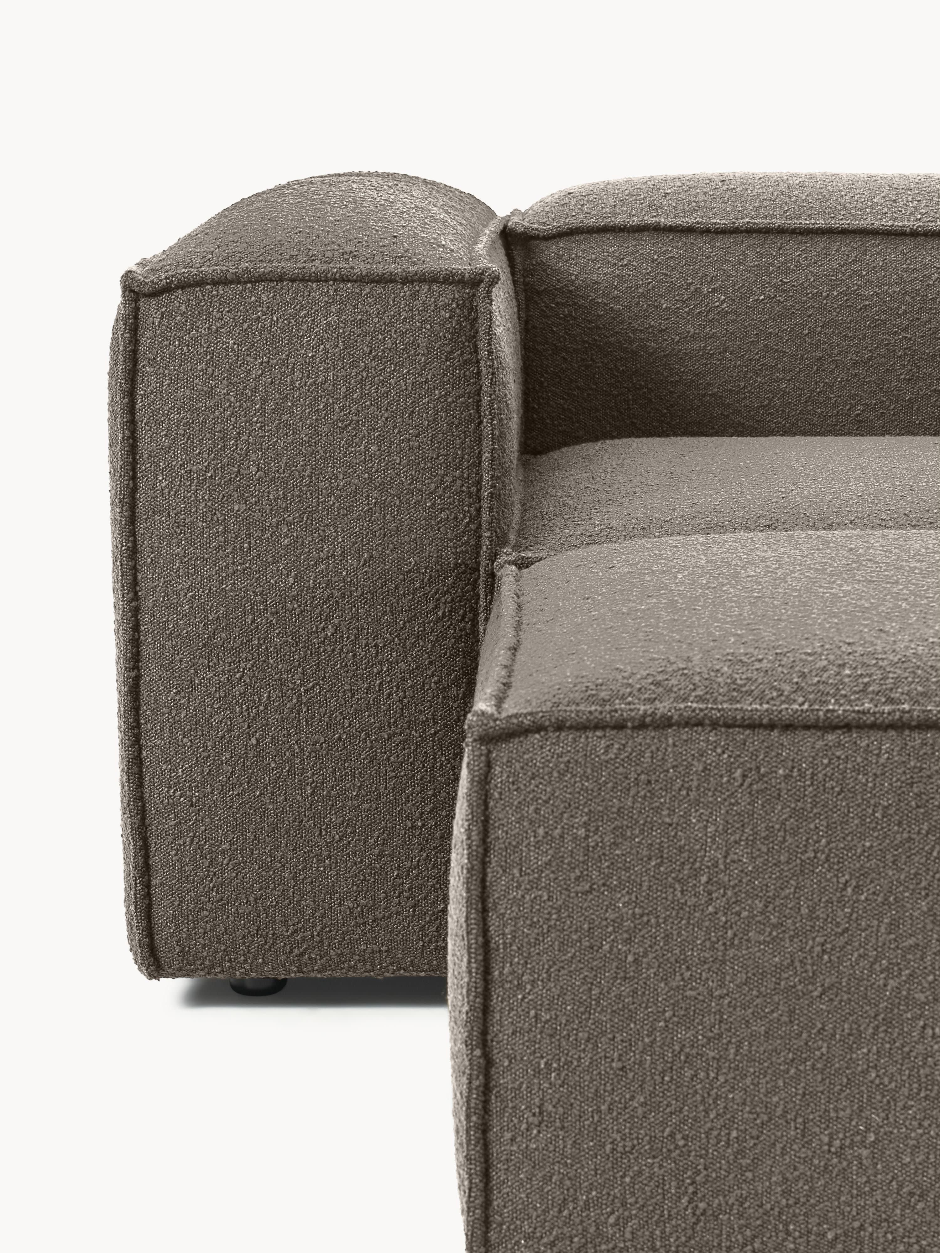 Lennon Bouclé Modular Sofa (4-seater) with Ottoman (left/right)