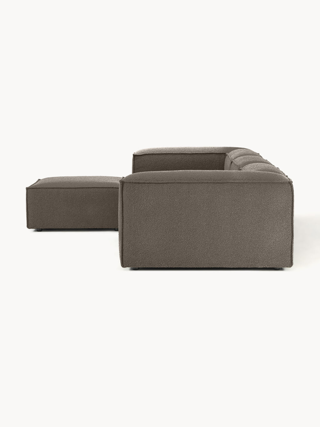Lennon Bouclé Modular Sofa (4-seater) with Ottoman (left/right)