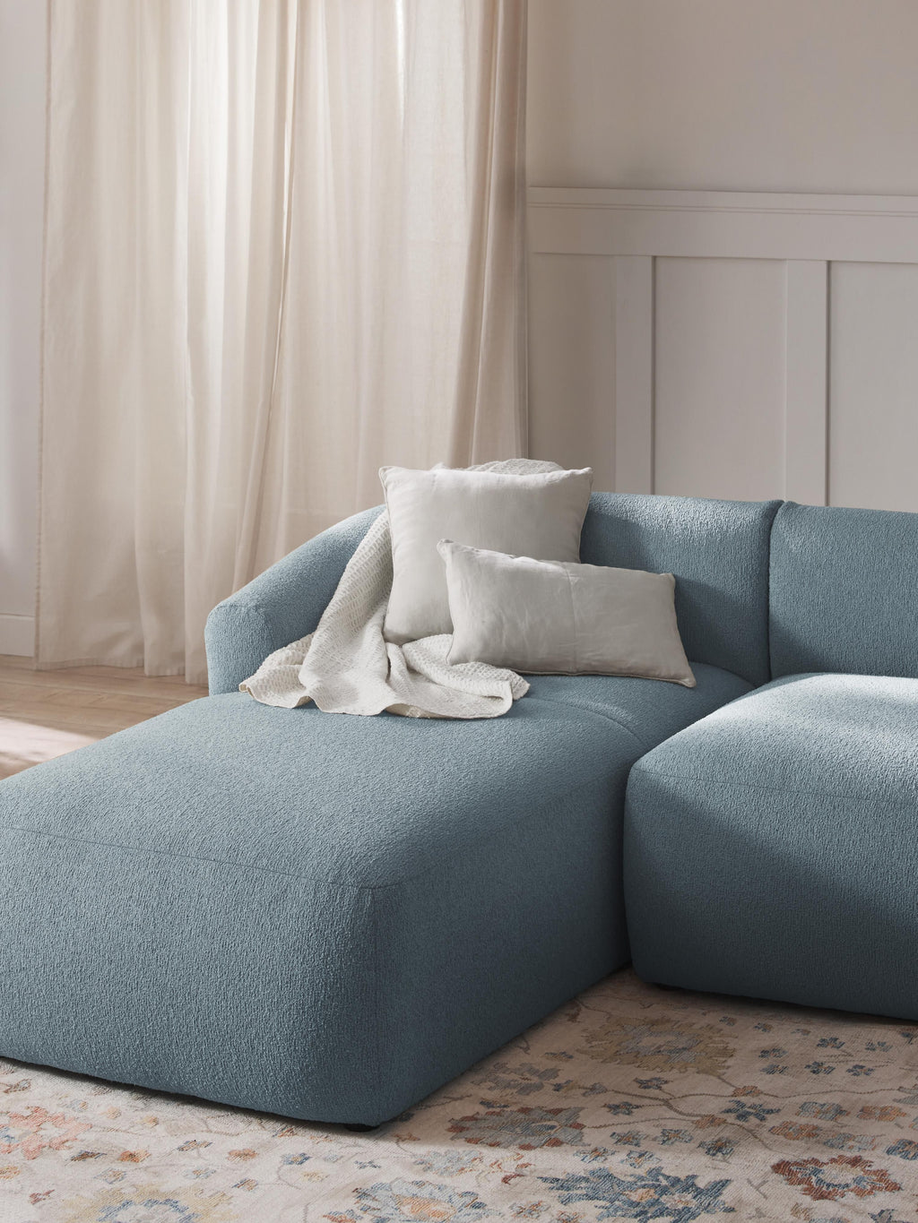 Sofia Bouclé Corner Chaise Module