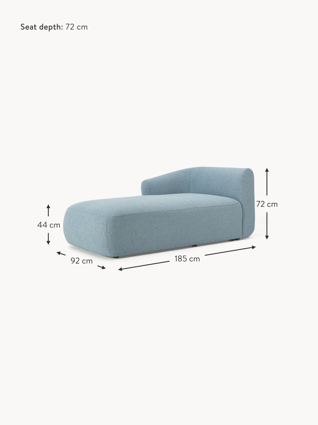 Sofia Bouclé Corner Chaise Module