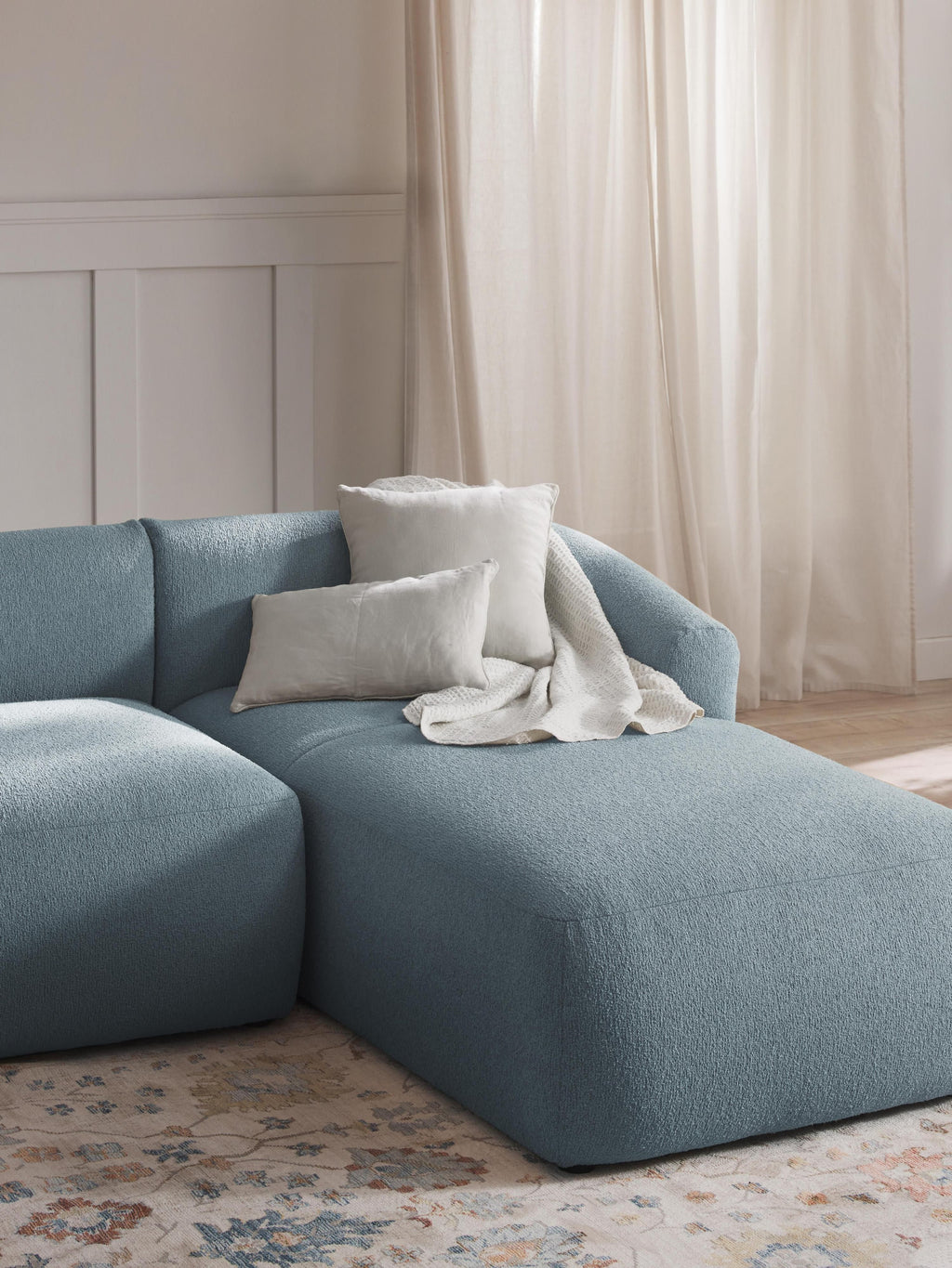 Sofia Bouclé Corner Chaise Module