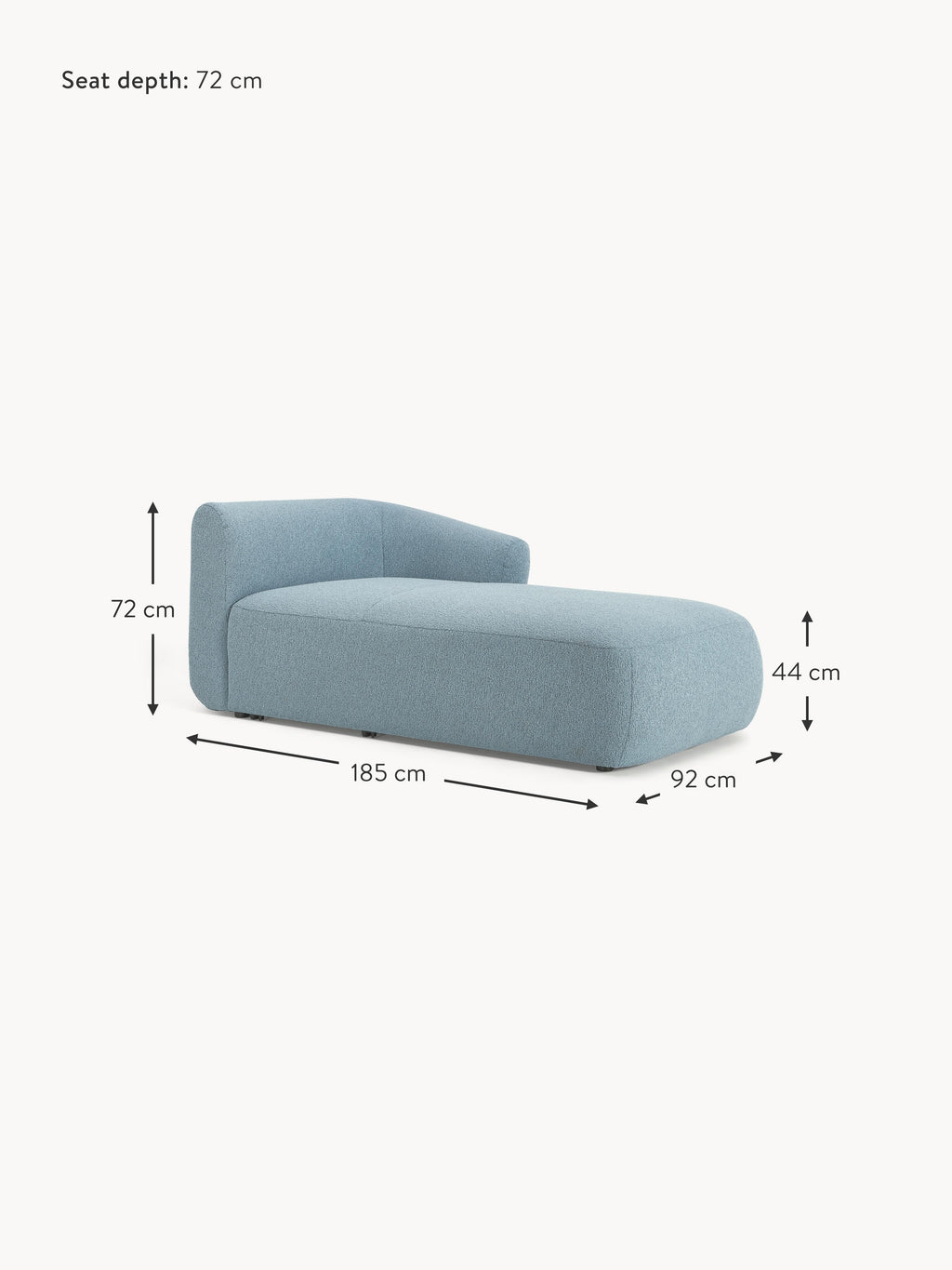 Sofia Bouclé Corner Chaise Module