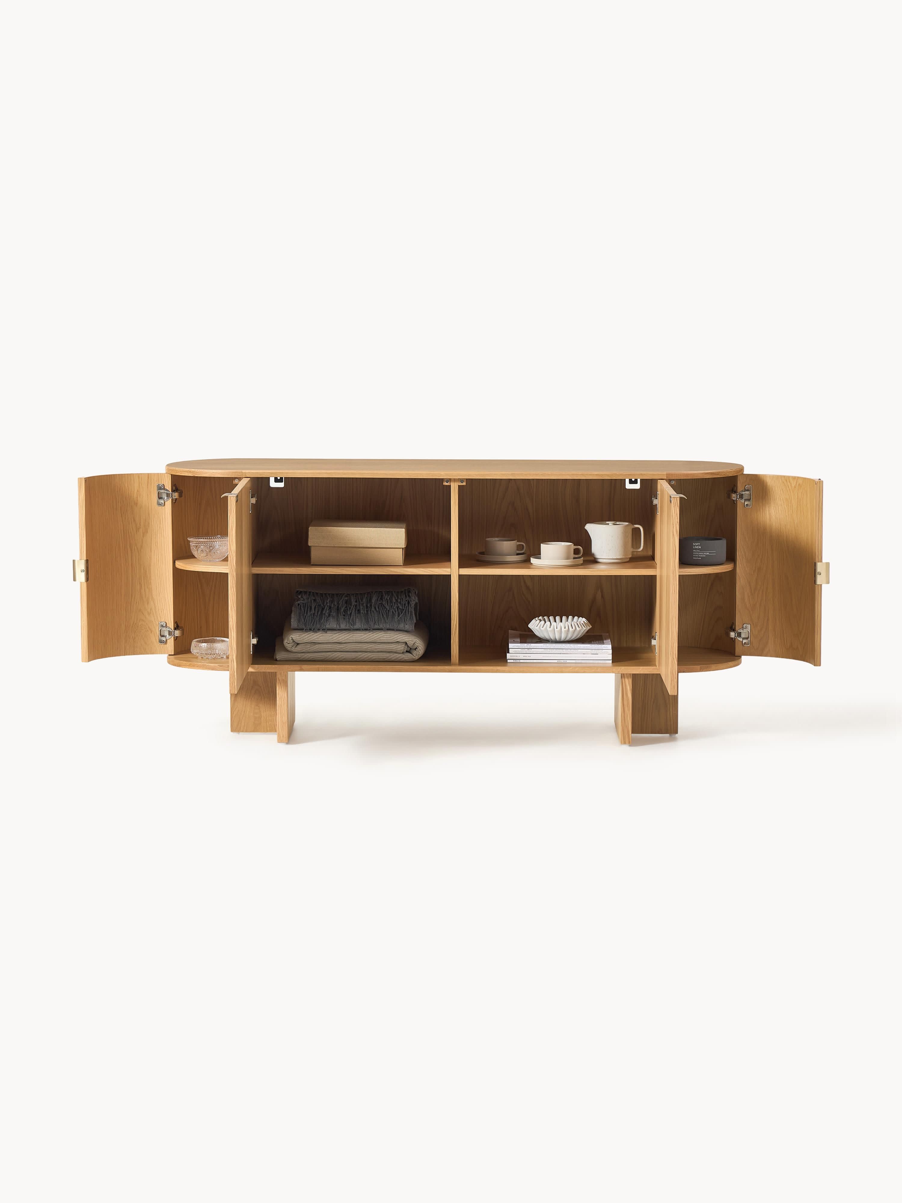 Zumi Wooden Sideboard with Rounded Corners