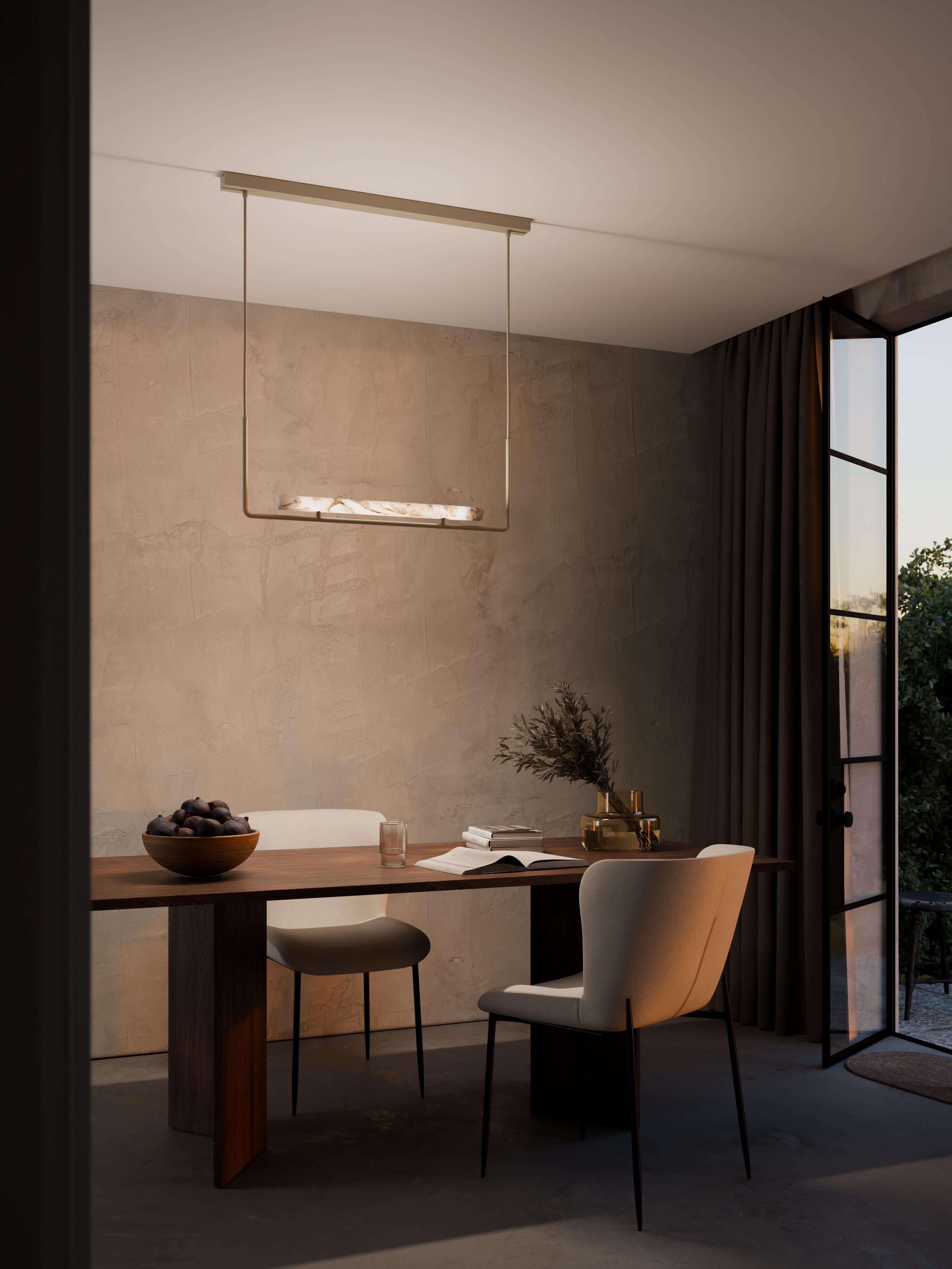 Alena Large Alabaster LED Pendant Light