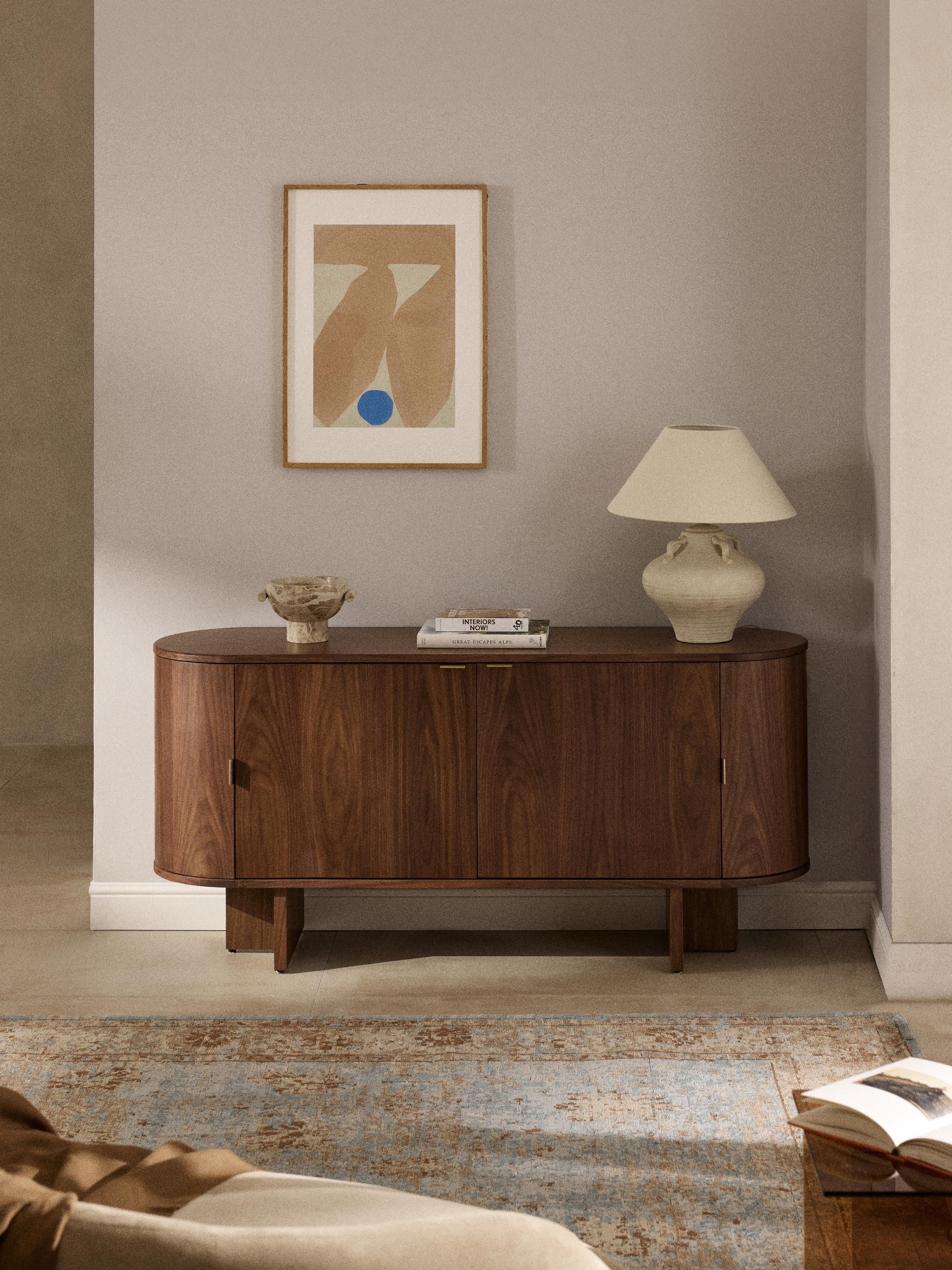 Zumi Wooden Sideboard with Rounded Corners