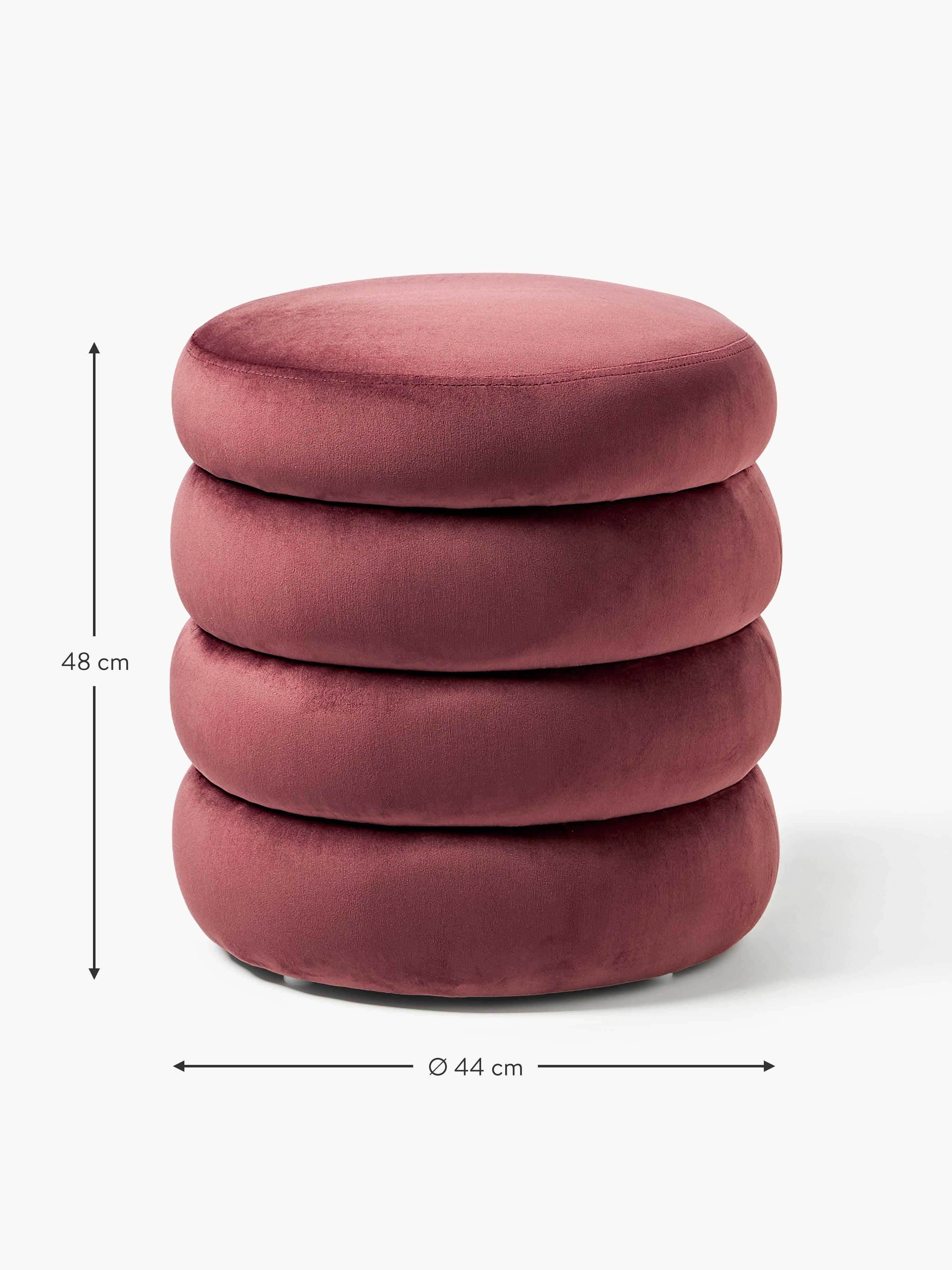 Alto Velvet Upholstered Stool with Storage Space