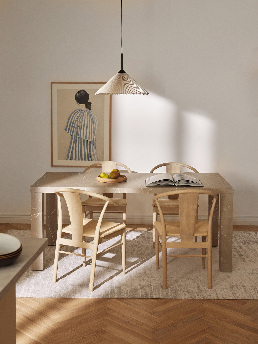 Carl Marble Effect Dining Table, 180 X 90 cm